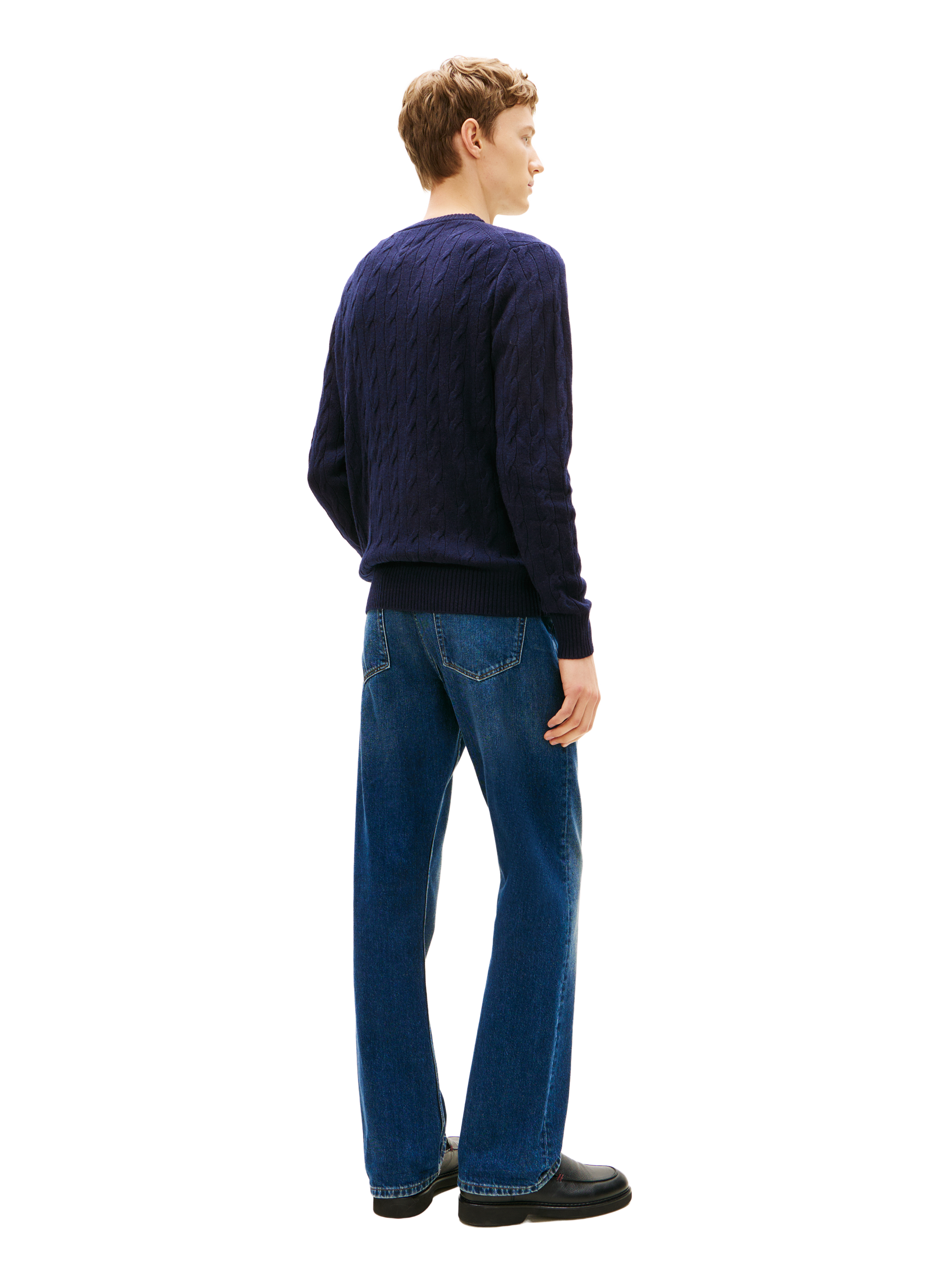 Wool-blend round-neck jumper TOMMY HILFIGER Blue