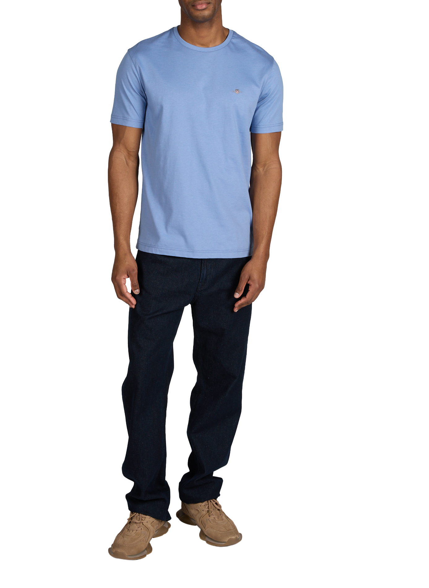 T-shirt uni en coton GANT Bleu