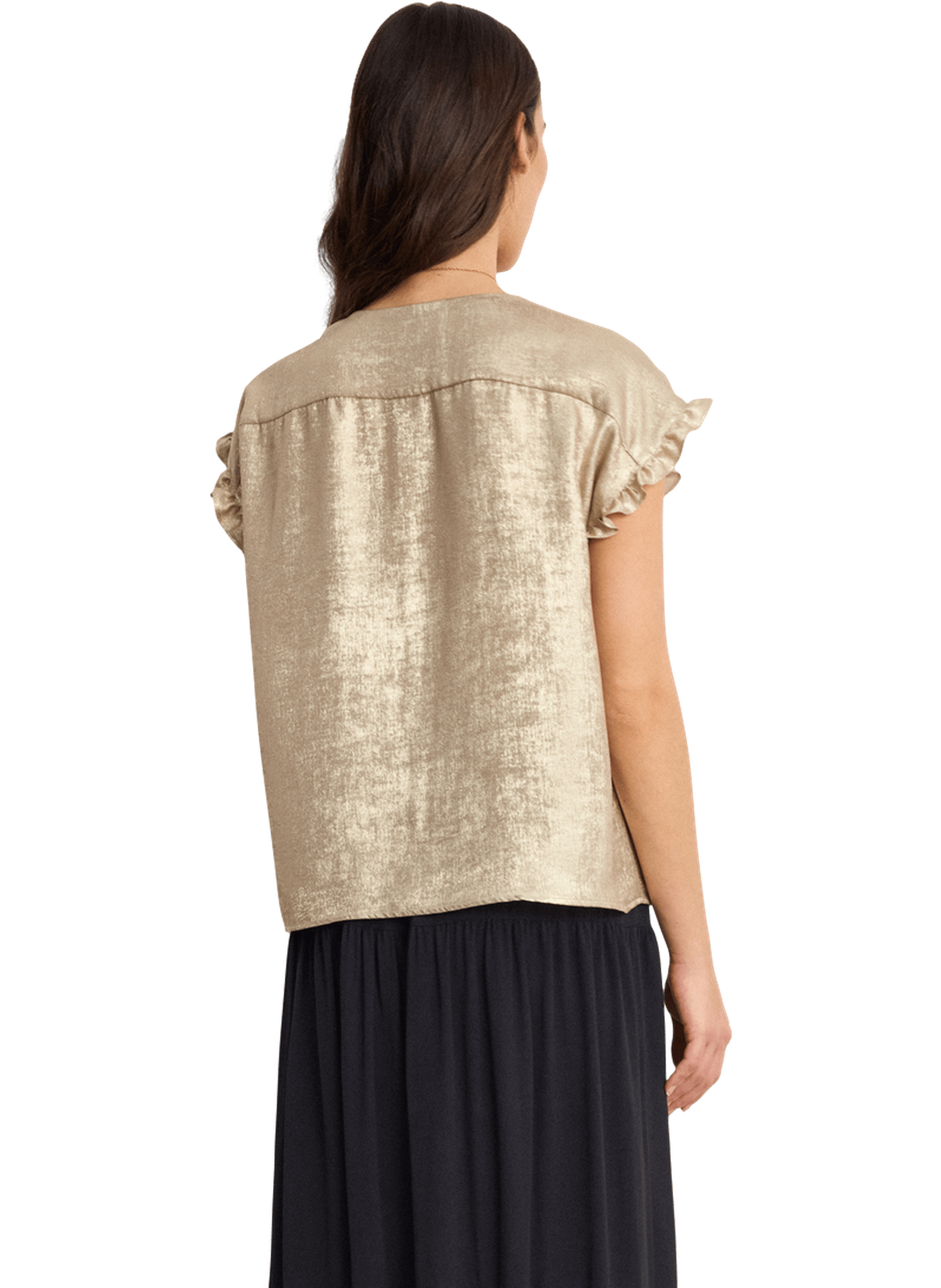 Top volanté doré - cia PABLO Doré