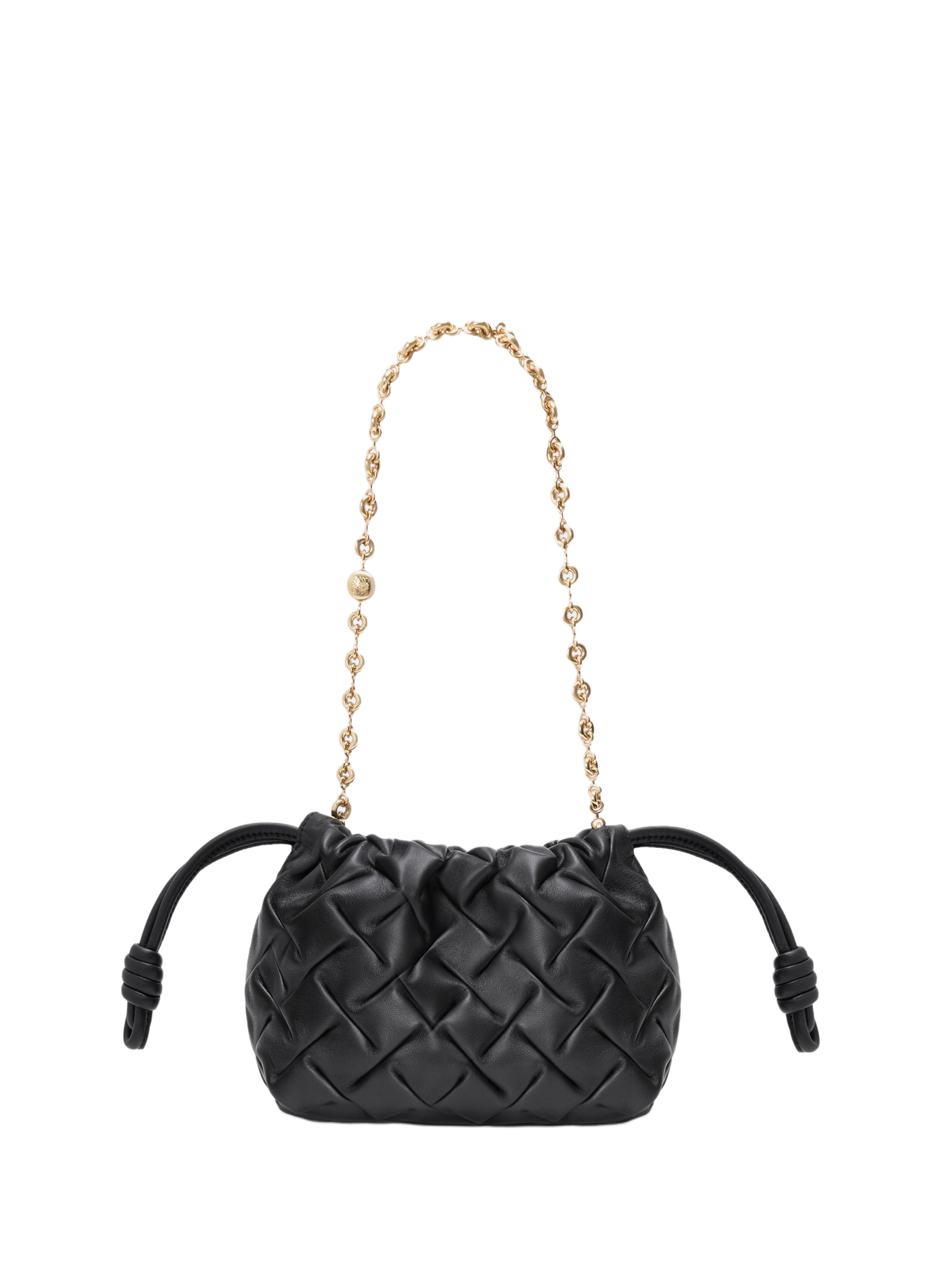 Mini Flamenco purse en cuir de veau nappa matelassé LOEWE Noir