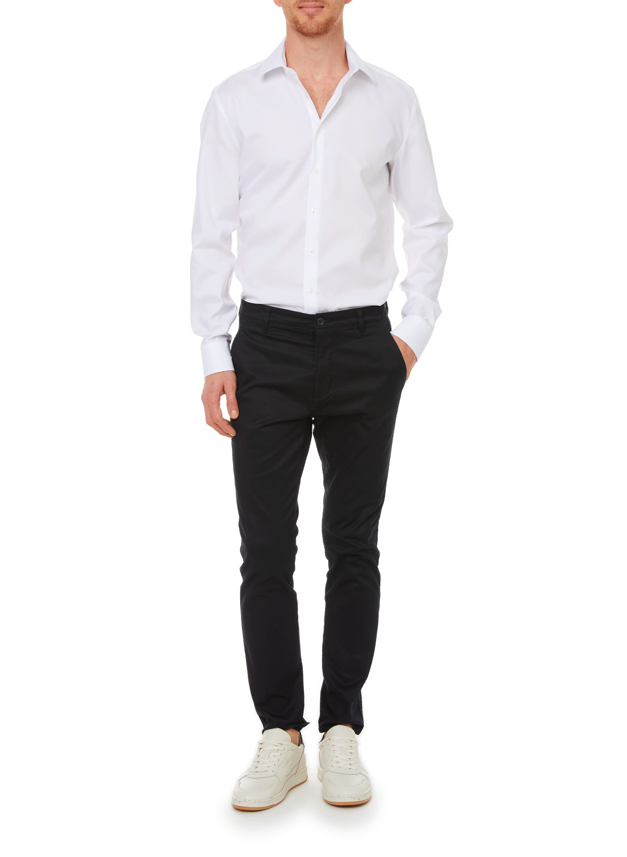 Kent-collar shirt White