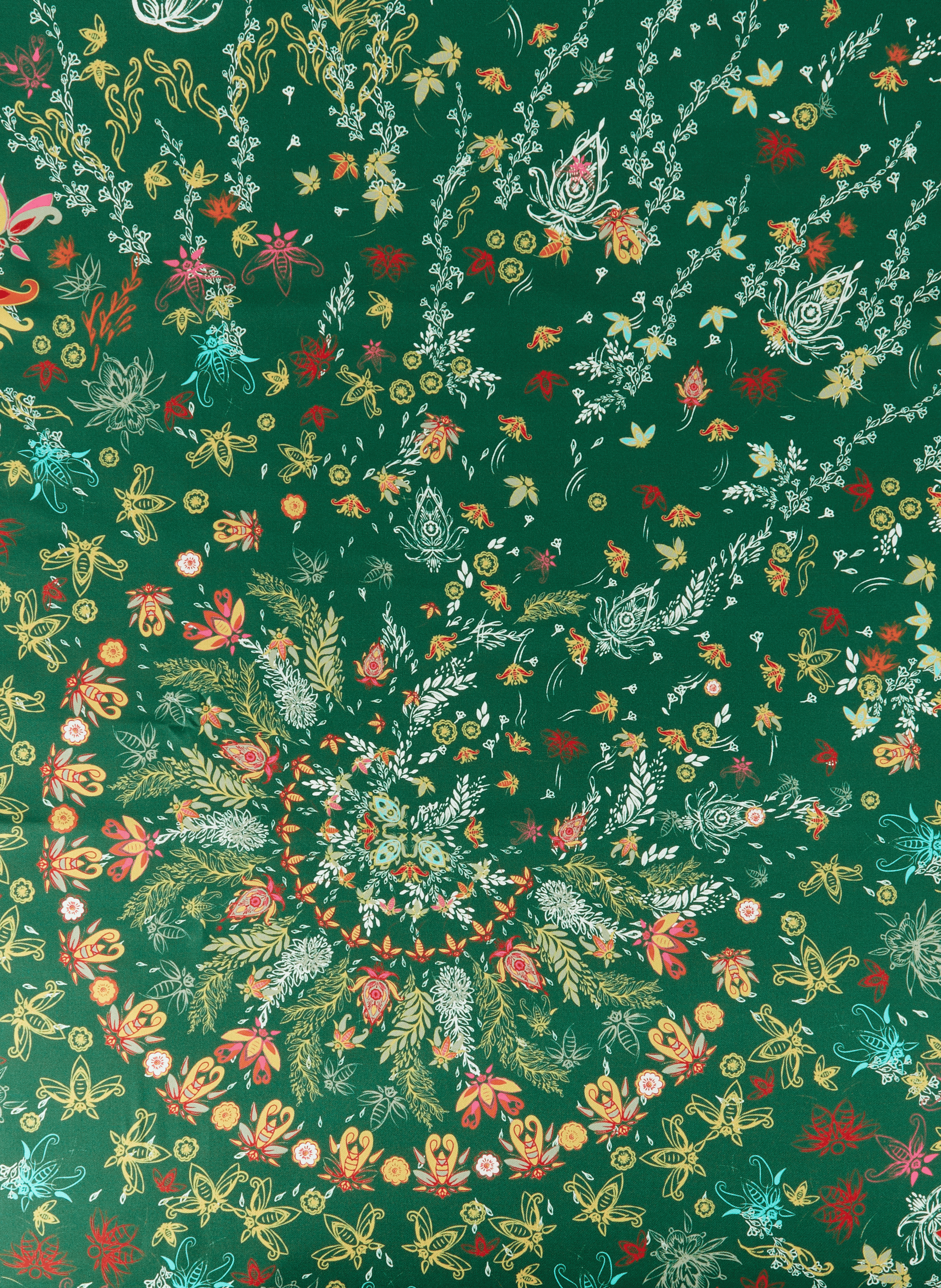 Foulard carré Oria en soie PETRUSSE Vert