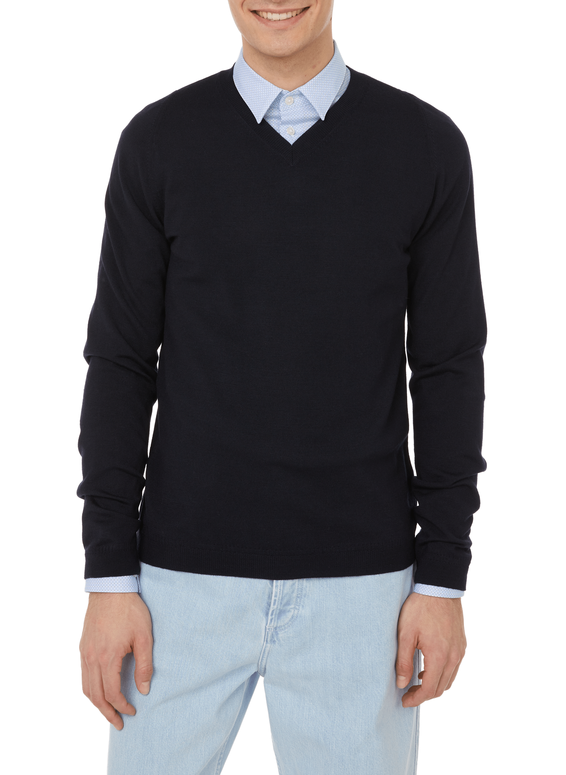 Pull en laine mérinos Flex AU PRINTEMPS PARIS Bleu