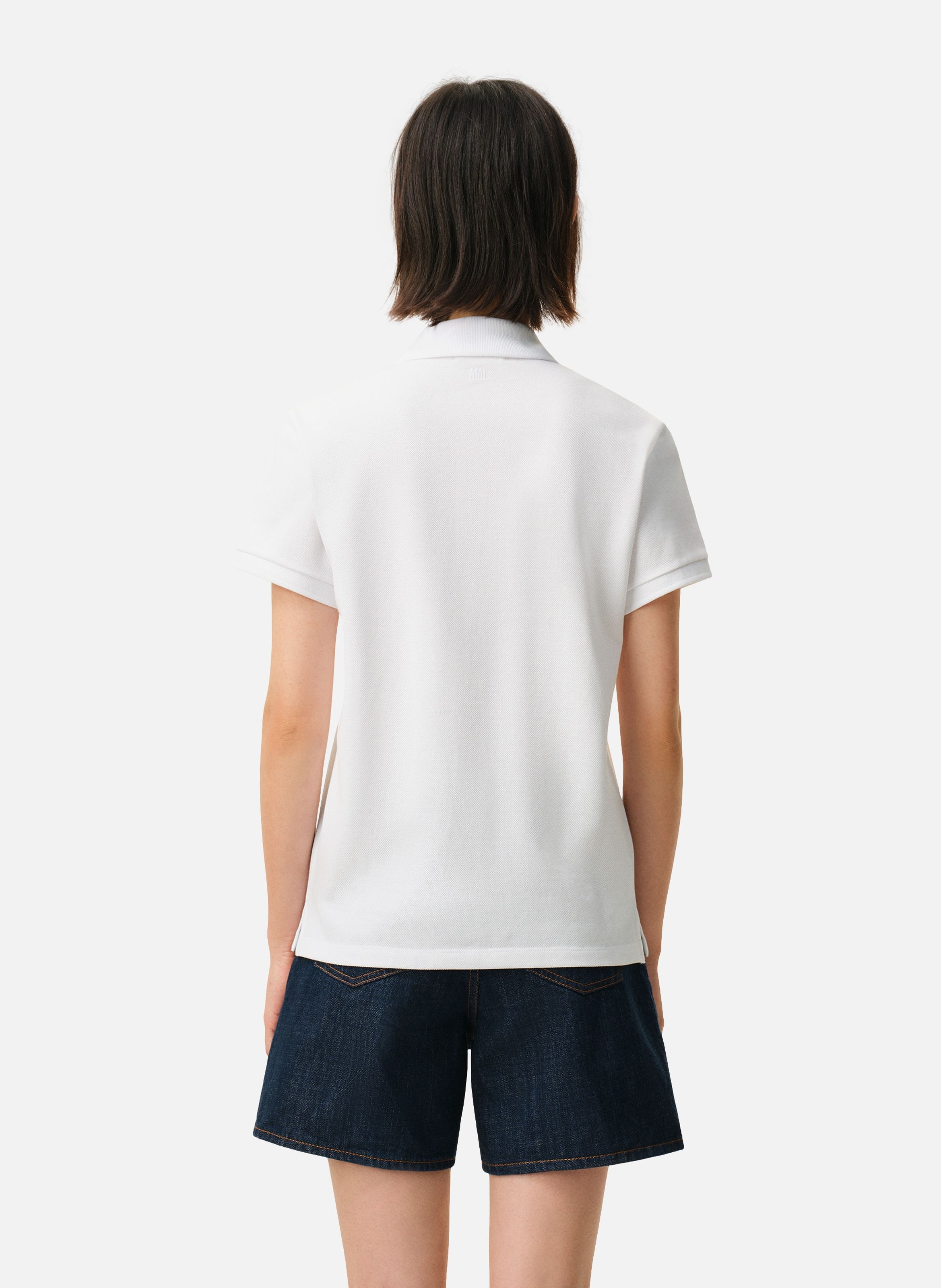 Polo Ami de Coeur unisexe Blanc