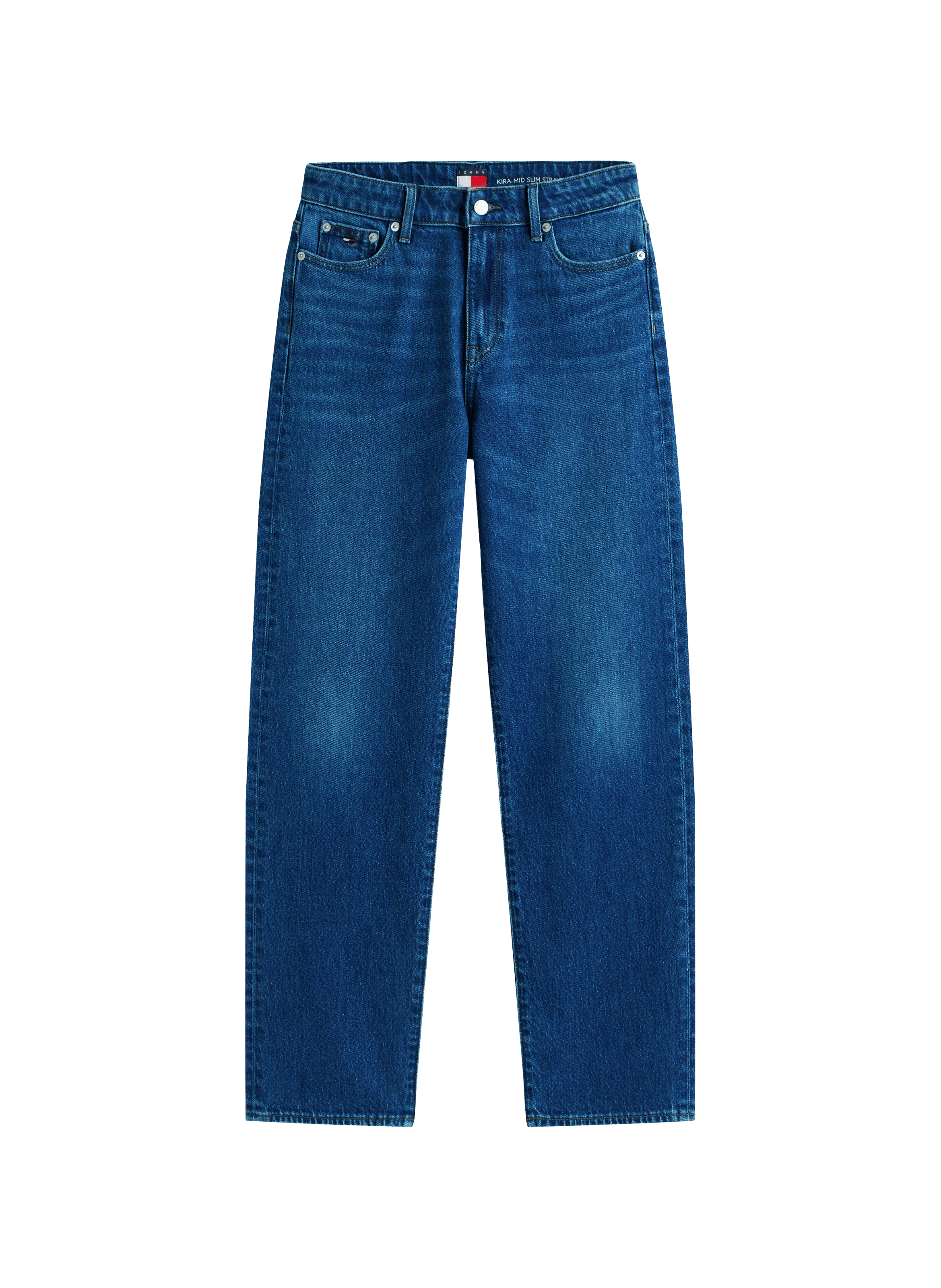 Jean droit en coton mélangé TOMMY HILFIGER Bleu