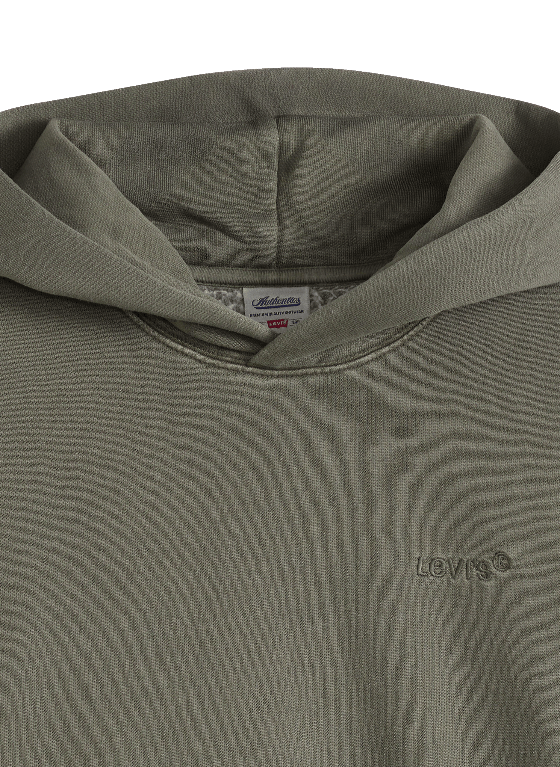 Sweat droit à capuche en coton mélangé LEVI'S Vert