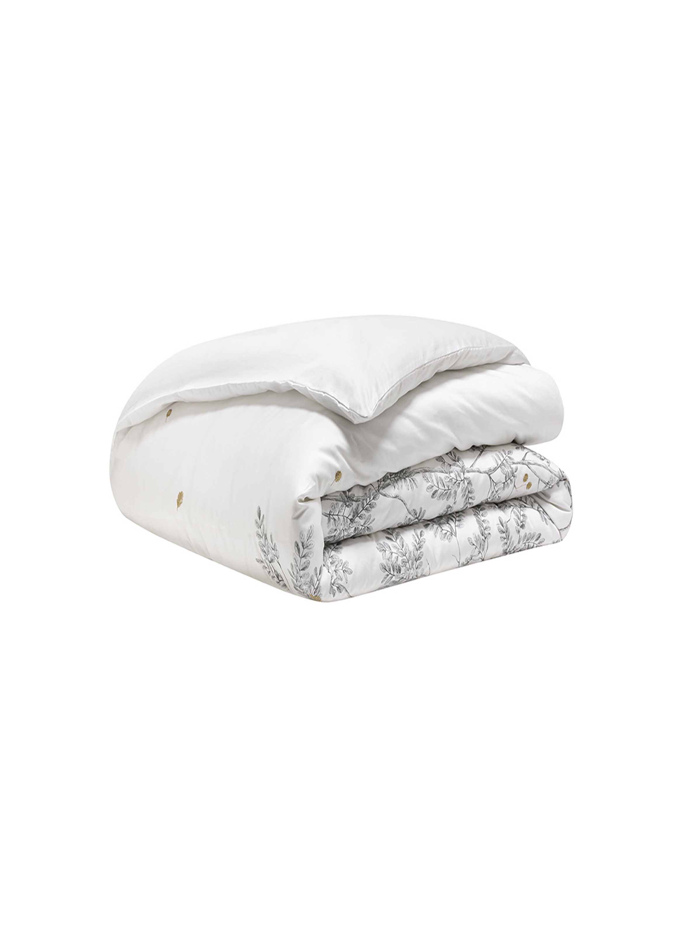 Housse de couette imprimée en satin de coton bio, saison ALEXANDRE TURPAULT Noir