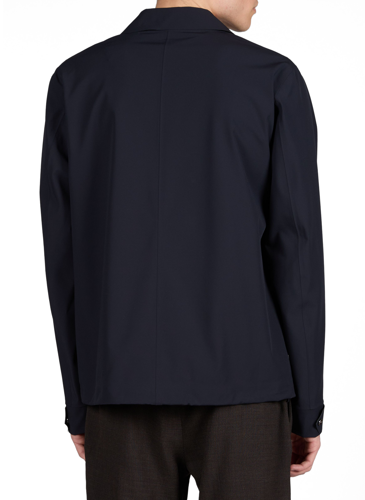 Jacket in solid color with classic collar HERNO Blue