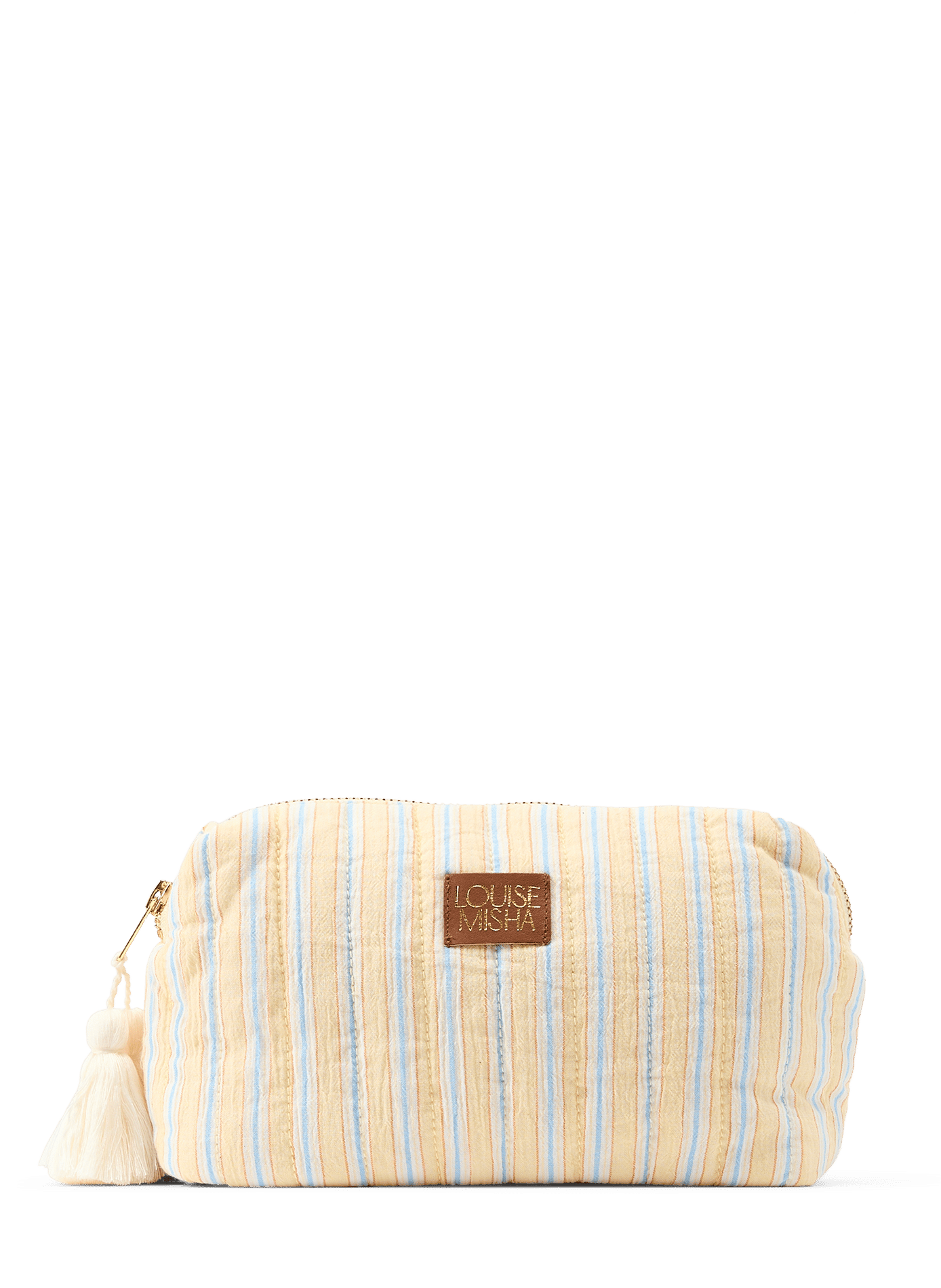 Pochette Teiki rayée en coton LOUISE MISHA Jaune
