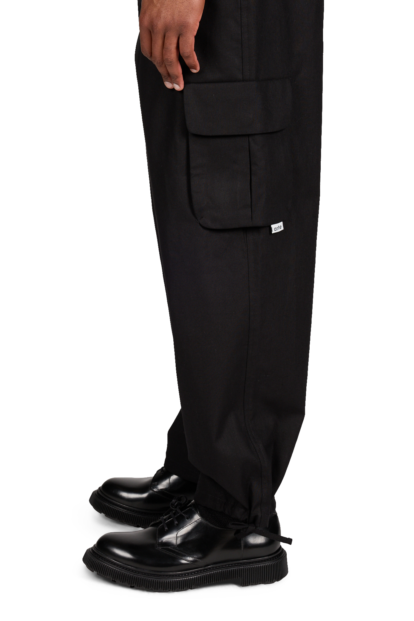 Linen and cotton trousers ARTE ANTWERP Black