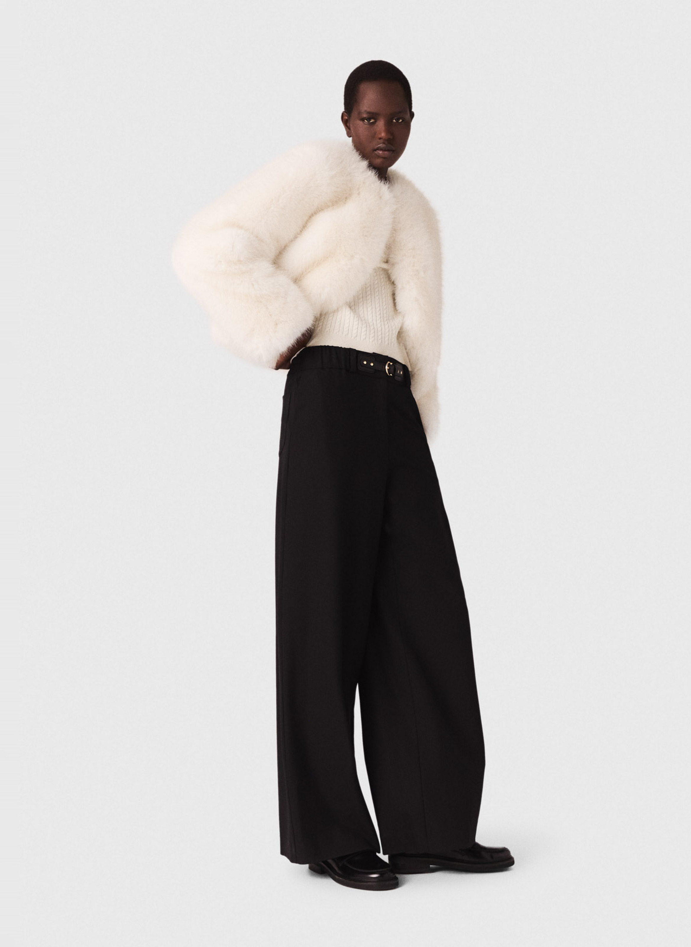 Pantalon large MAJE Noir