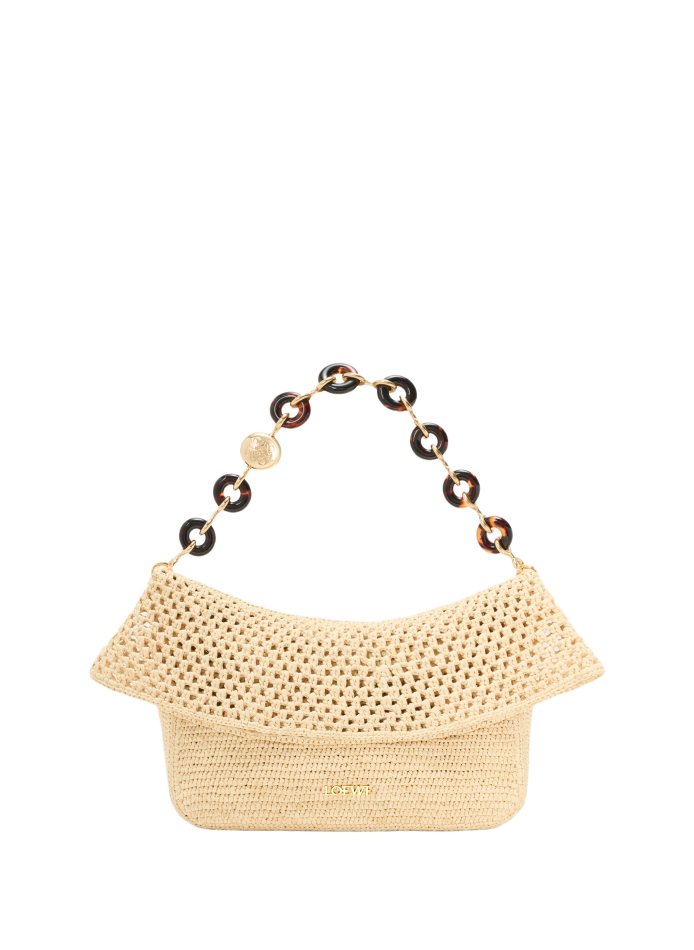 Sac Ola moyen en raphia LOEWE Beige