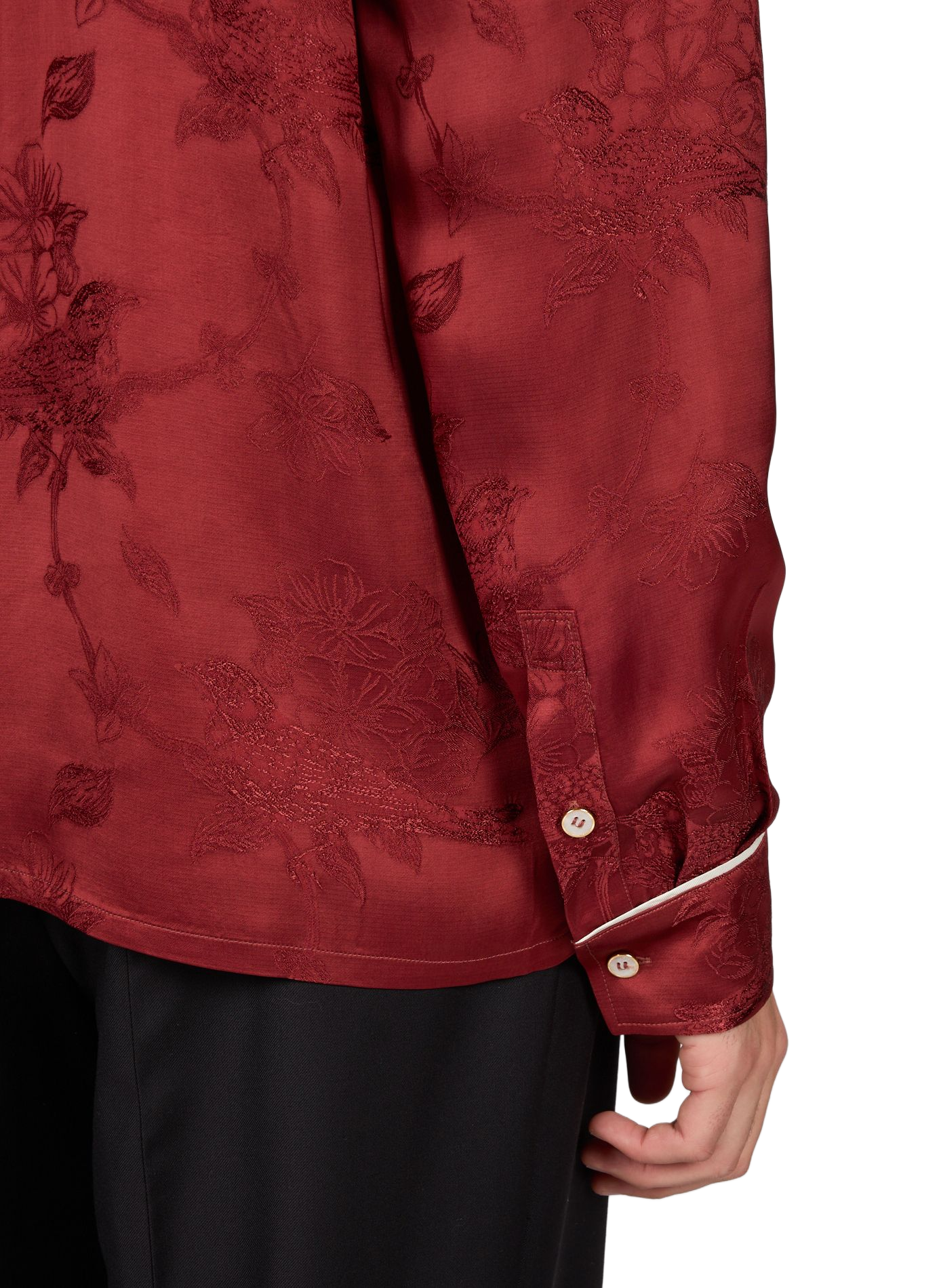 Chemise de pyjama en jacquard floral AMIRI Rouge