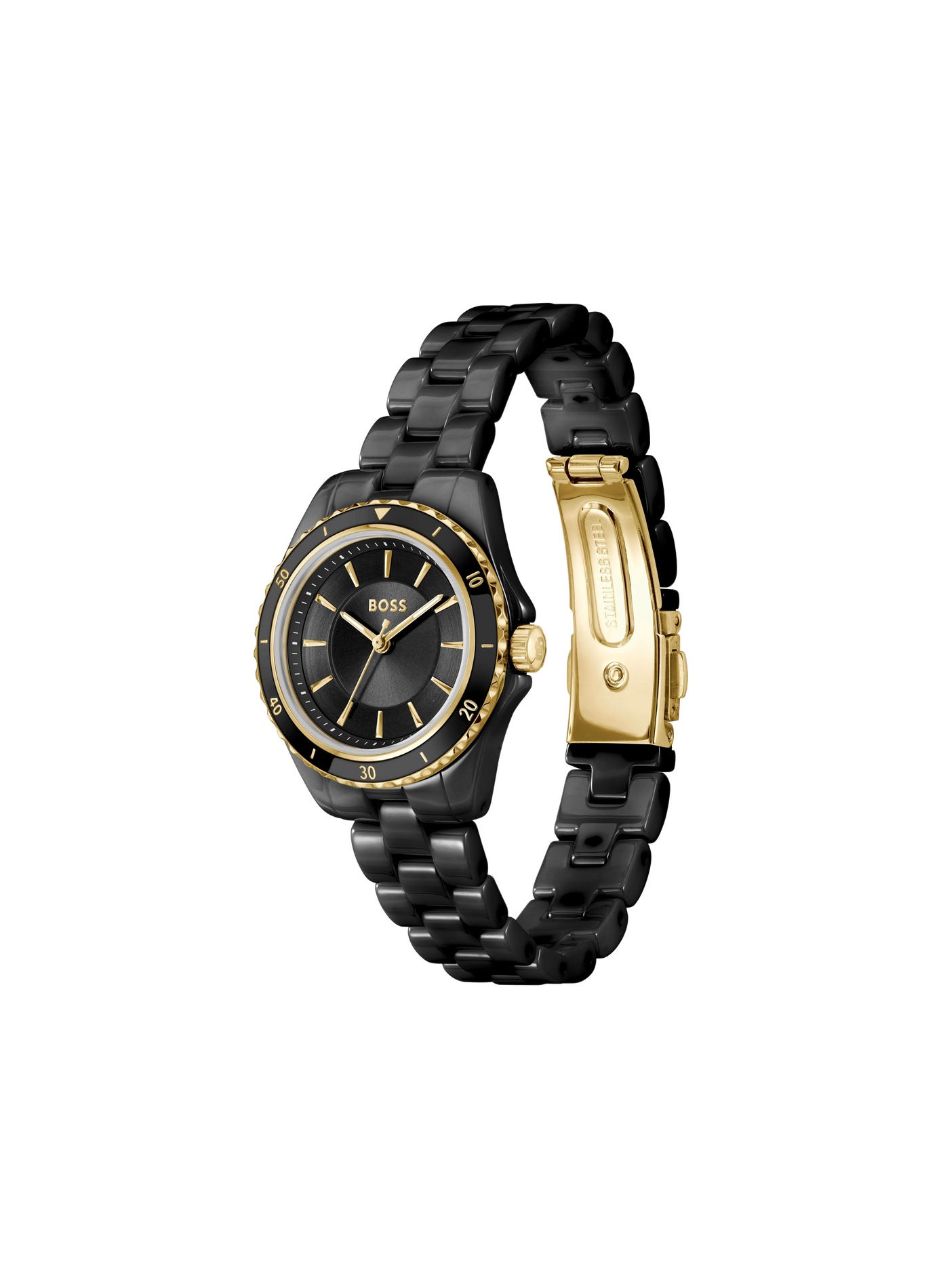 Montre quartz Sage Acqua Ceramic en céramique BOSS MONTRES Noir