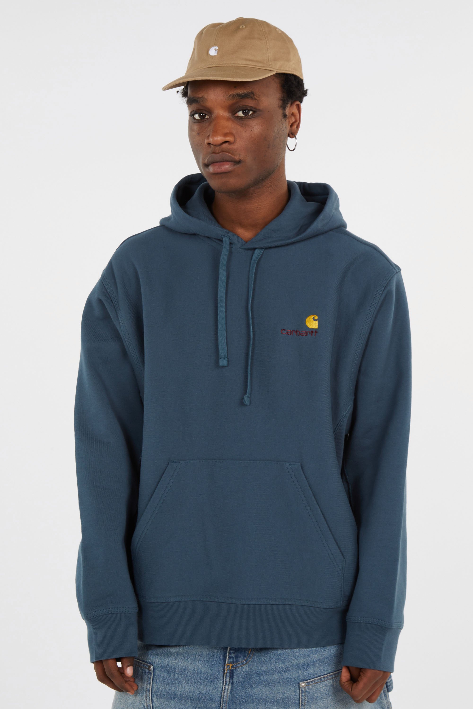 Hoodie american script CARHARTT WIP Bleu