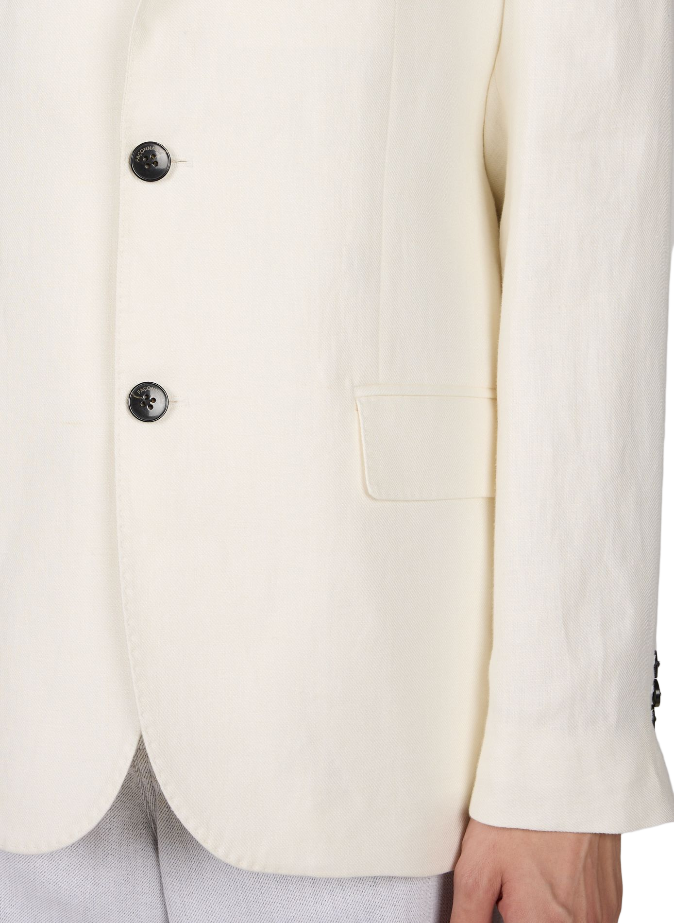 Linen blazer FACONNABLE White