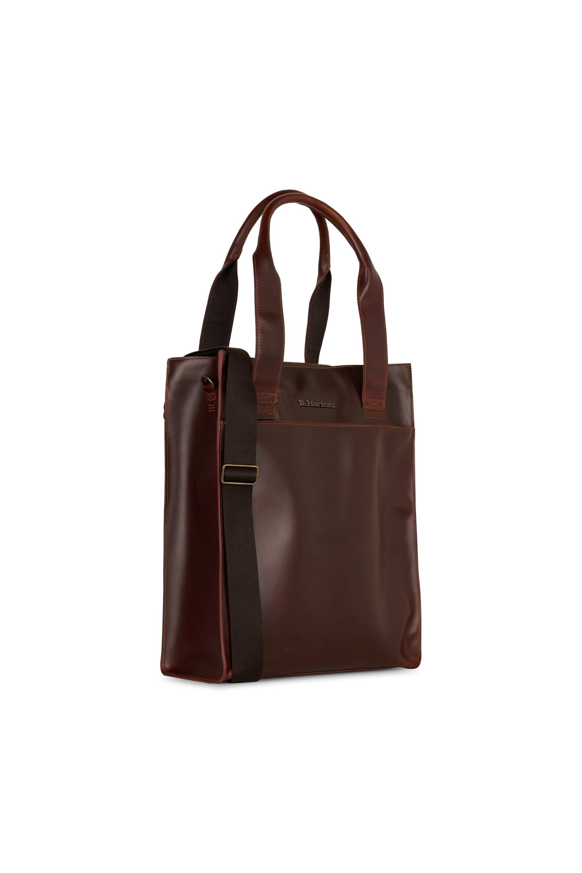 Sac shoppinge en cuir DR. MARTENS Marron