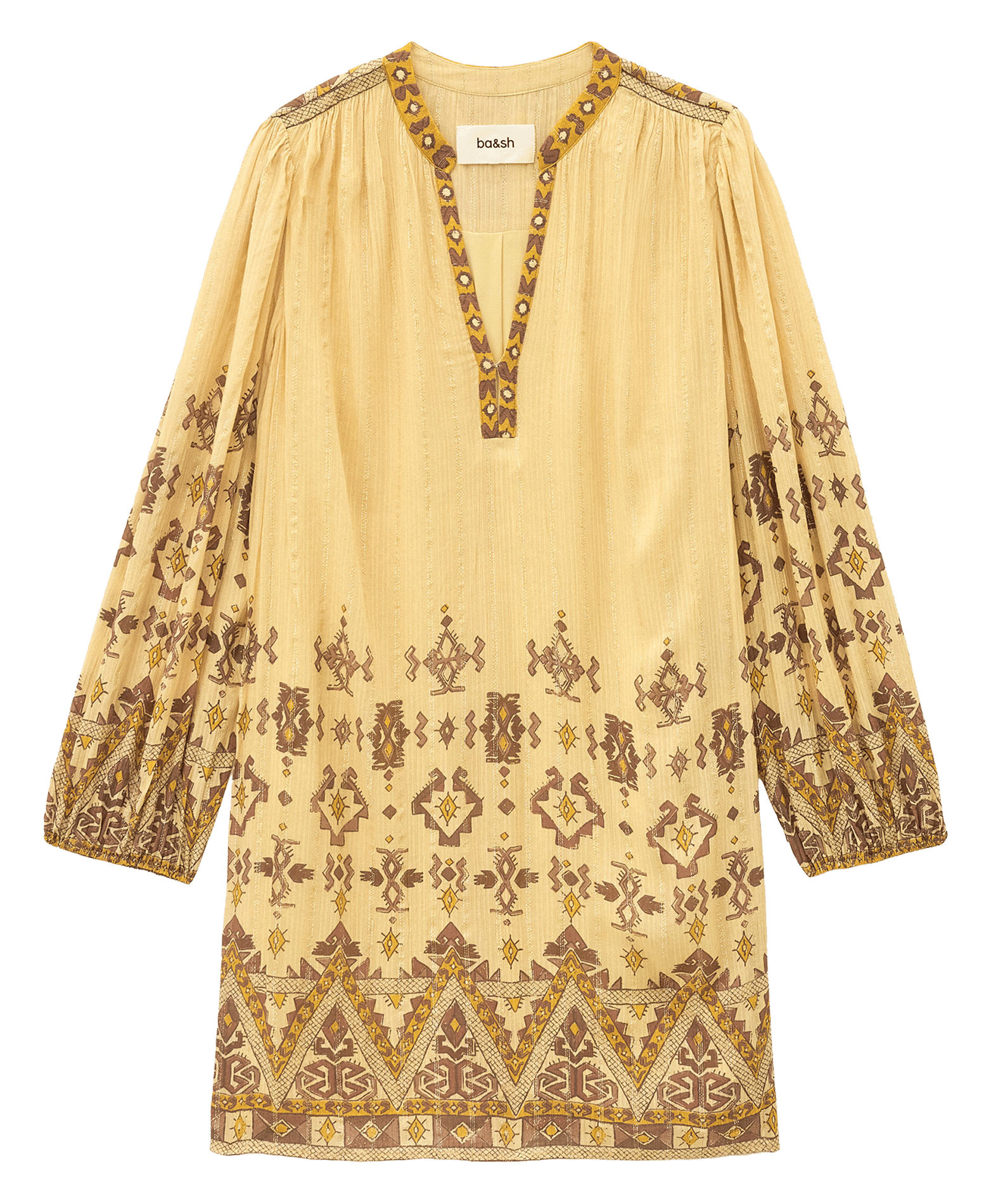 Robe courte imprimée zola BA&SH Jaune