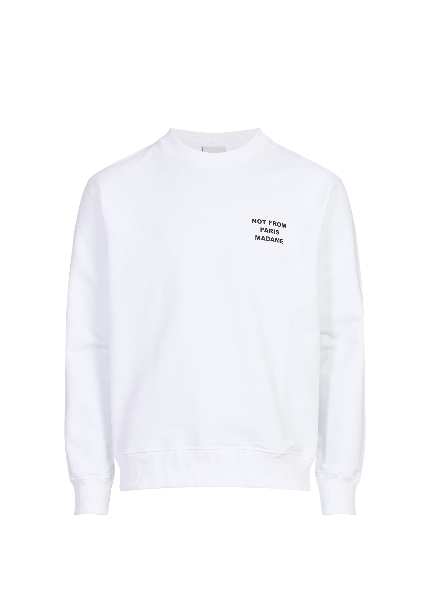Slogan cotton sweatshirt DROLE DE MONSIEUR White