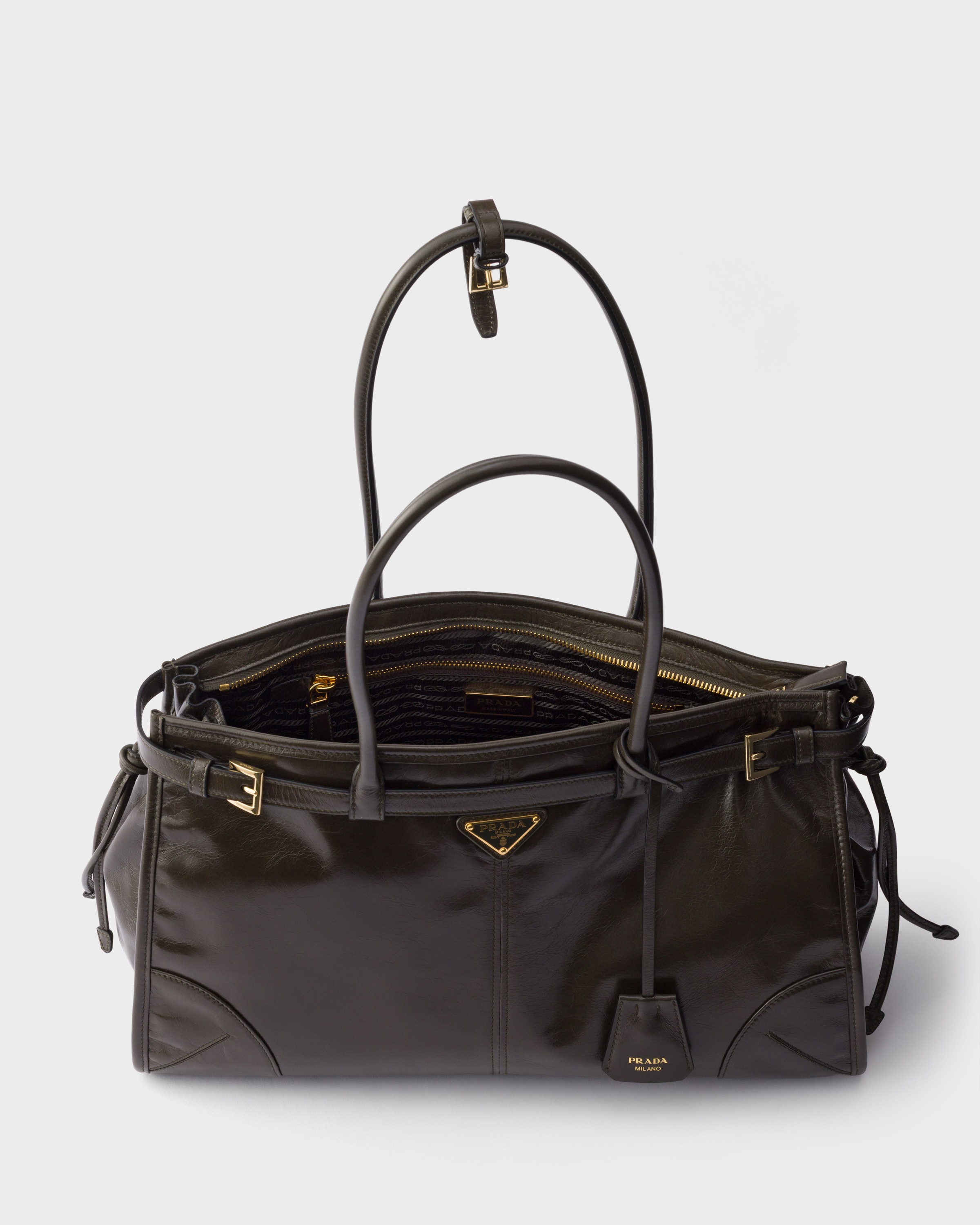Grand sac prada bonnie en cuir PRADA Vert