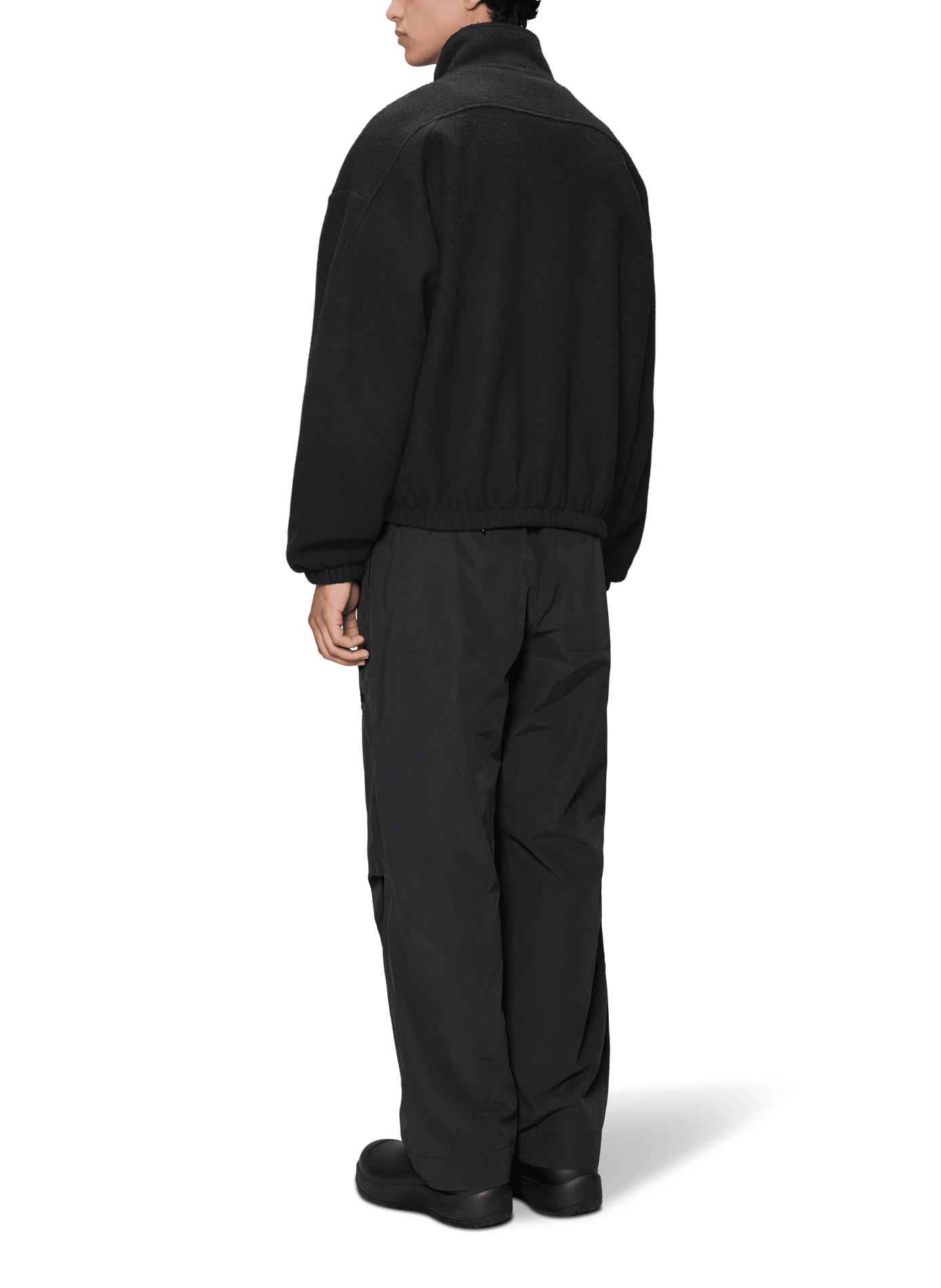 Chaqueta con cuello alto Cremallera Fleece RAINS Negro