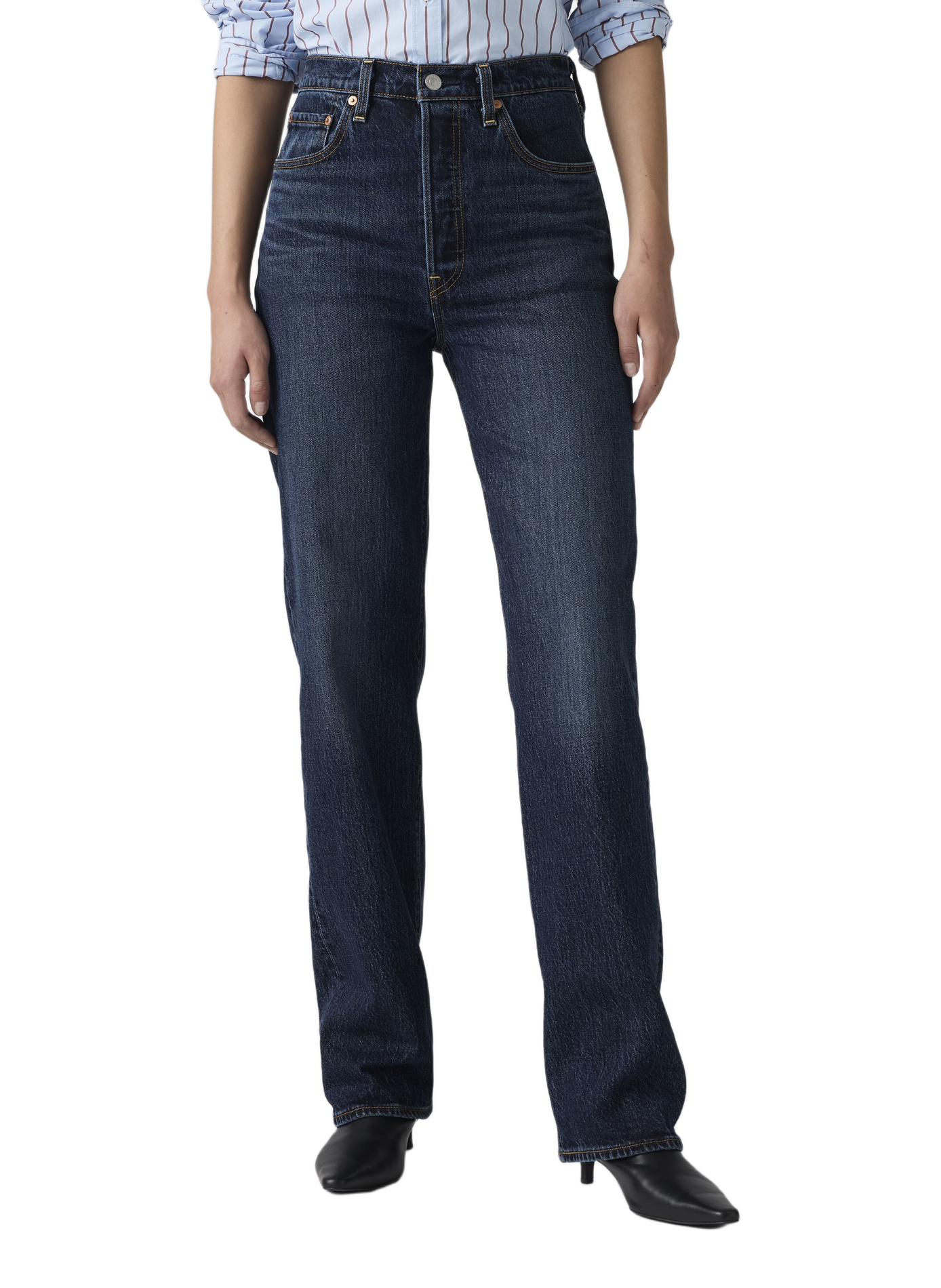 High-waisted bootcut jeans in a cotton blend LEVI'S Blue