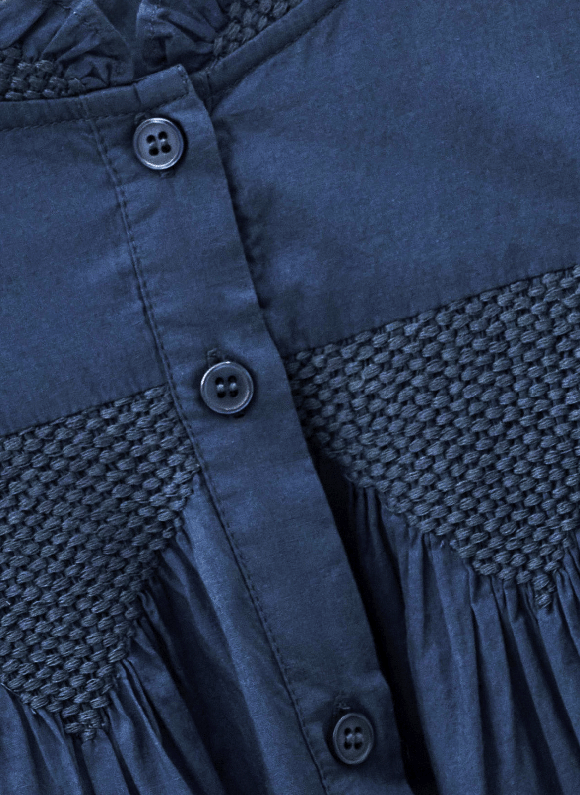 Chemise ample à broderie en coton tonia BA&SH Bleu