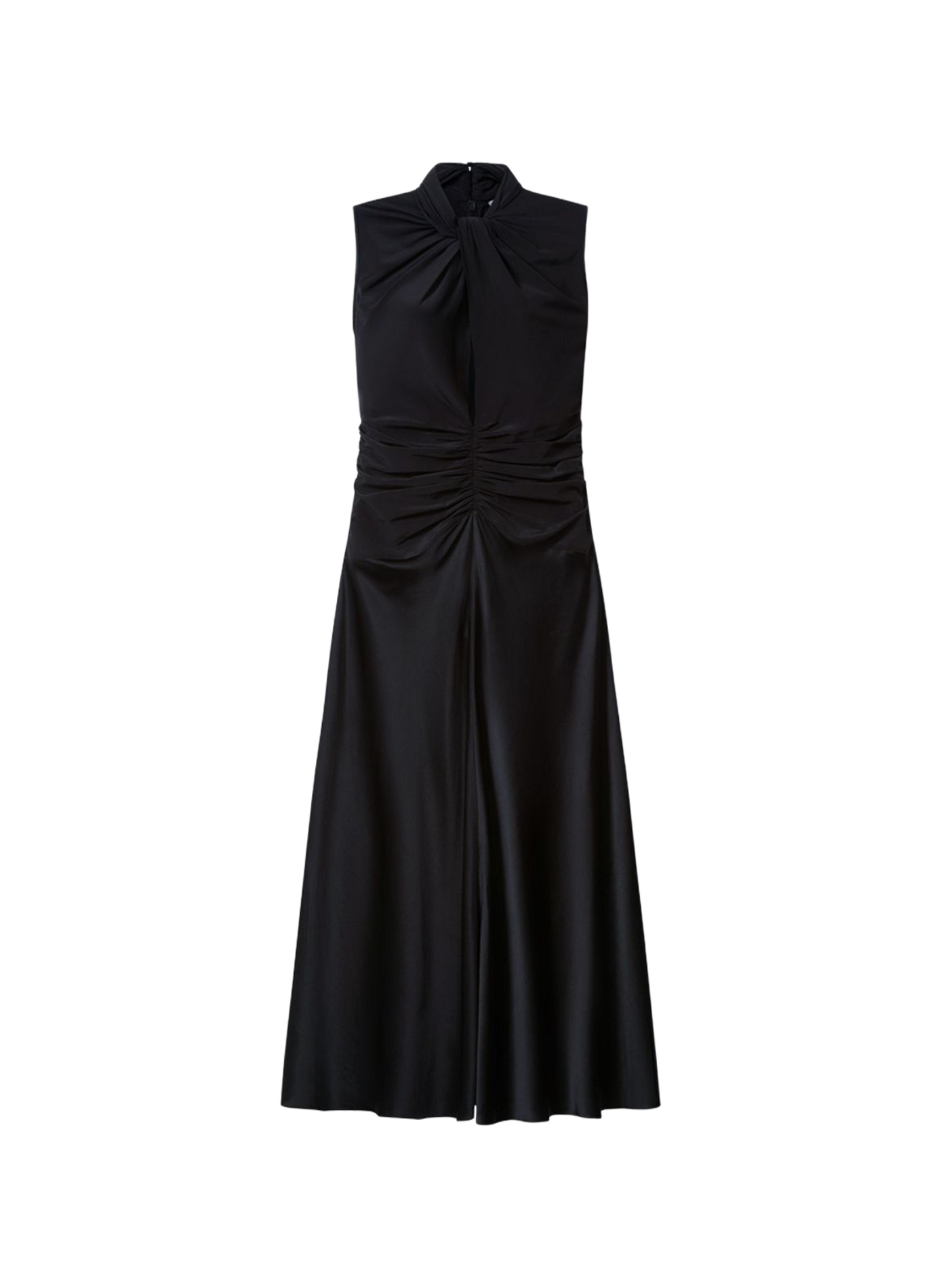 Robe Delfi en soie drapée et froncée ISABEL MARANT Noir