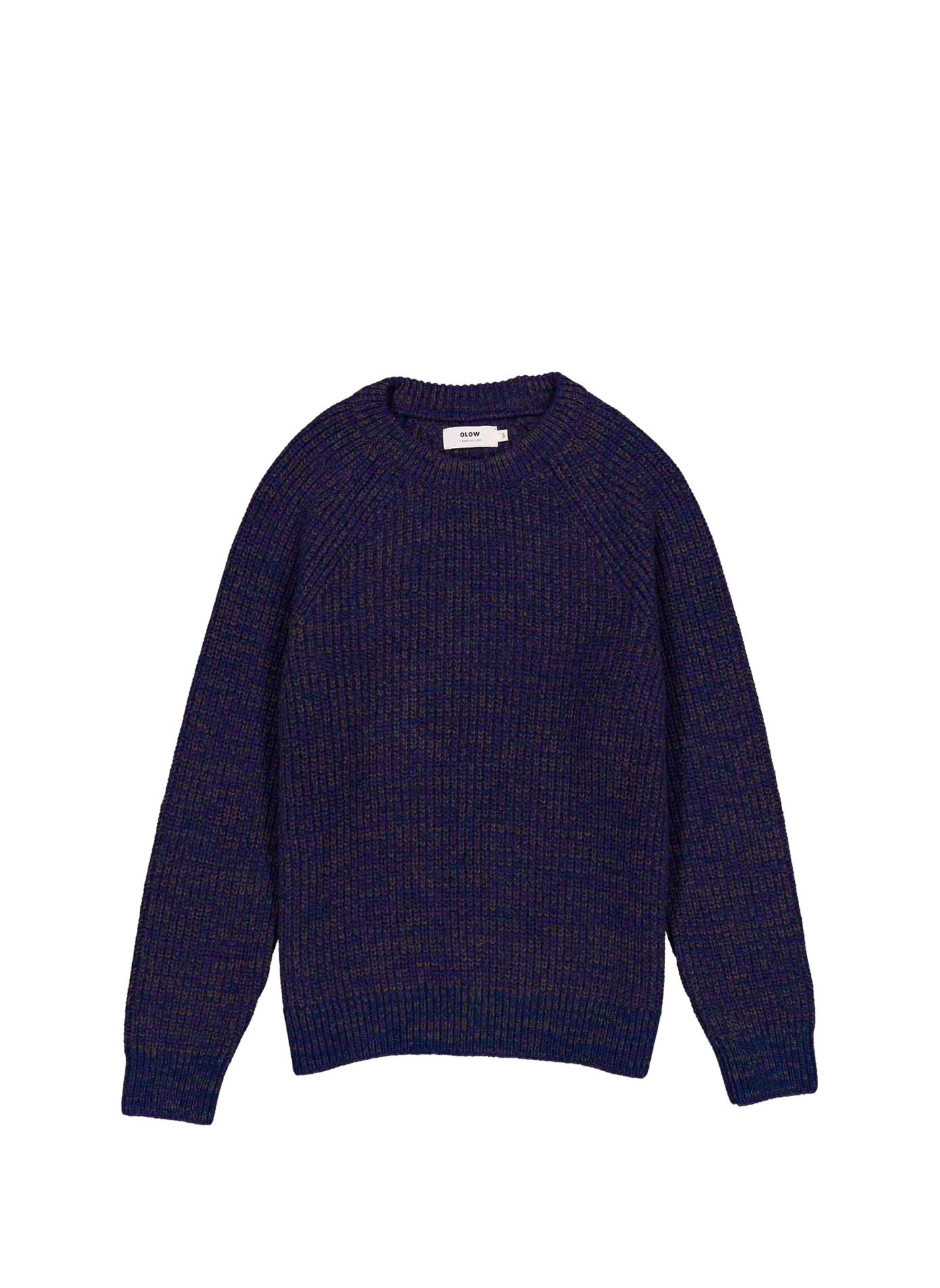 Pull col rond en laine OLOW Bleu