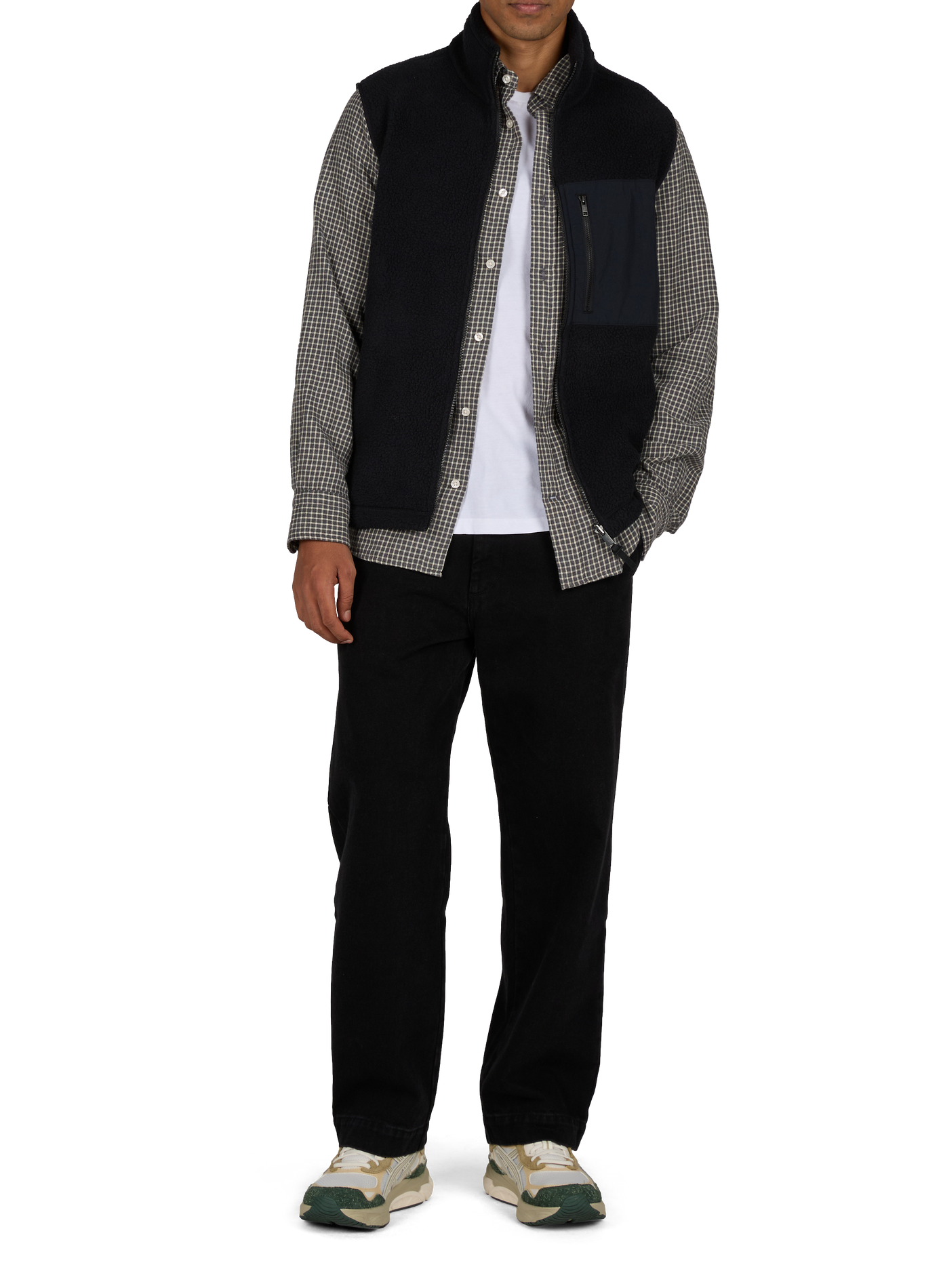 Gilet col montant droit uni AIGLE Noir