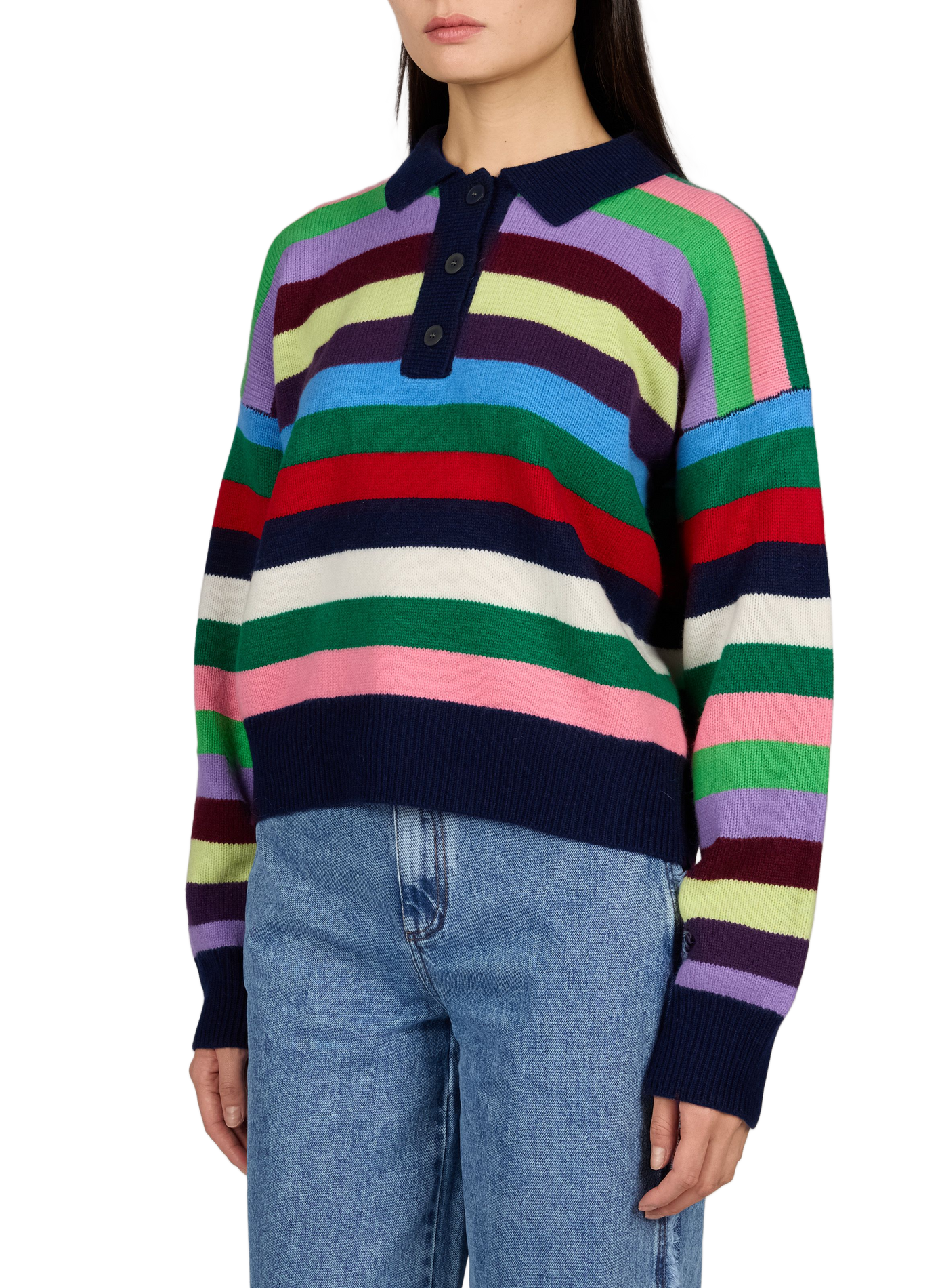 Kurzer Wollpullover LAURE+MAX Mehrfarbig