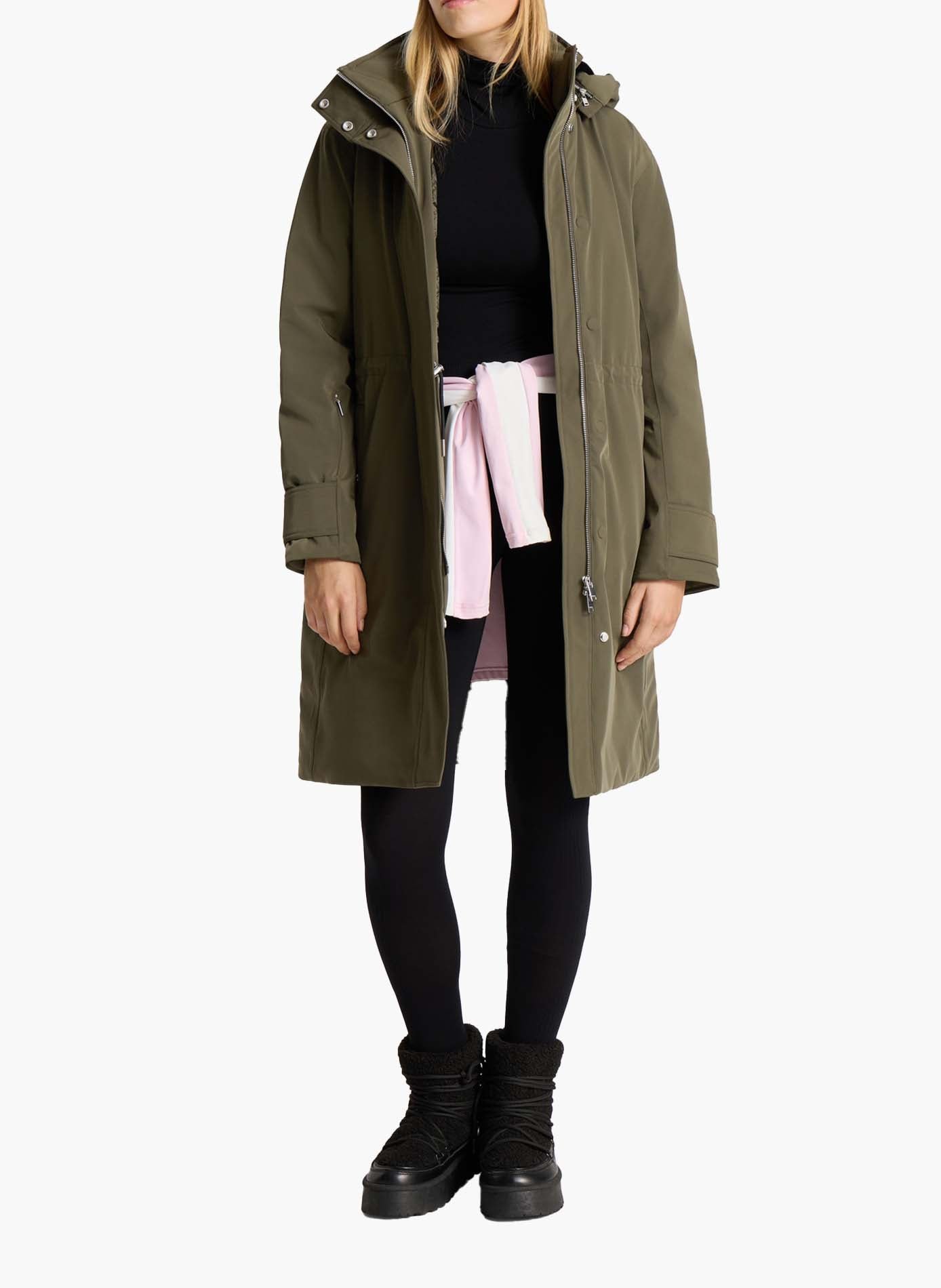 Manteau valomea col tailleur coupe ample FUSALP Kaki