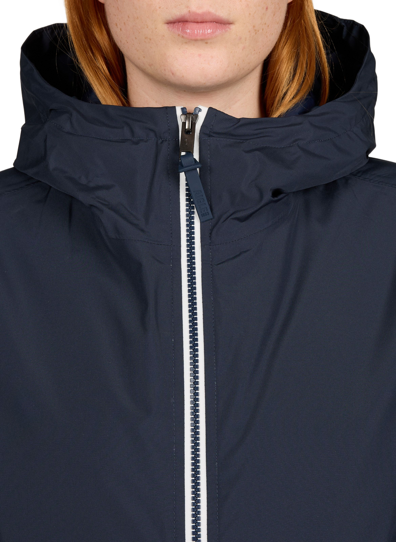 Hooded windproof jacket AIGLE Blue