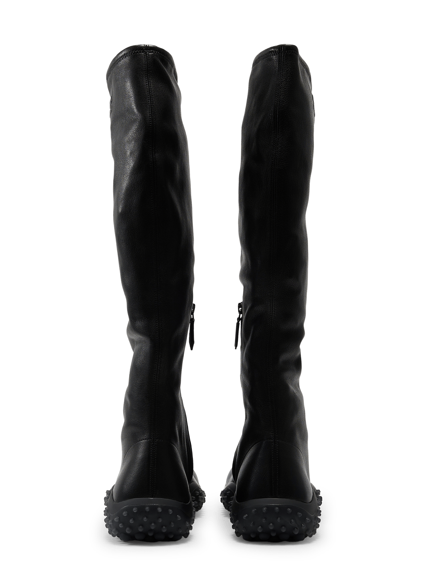 Bottes en cuir nappa stretch MIU MIU Noir
