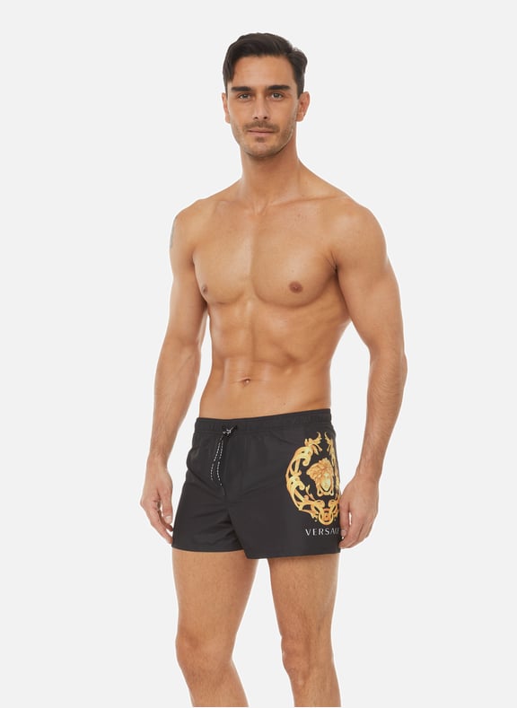 Short de bain imprimé baroque Noir by VERSACE VERSACE Short de bain imprimé baroque Noir