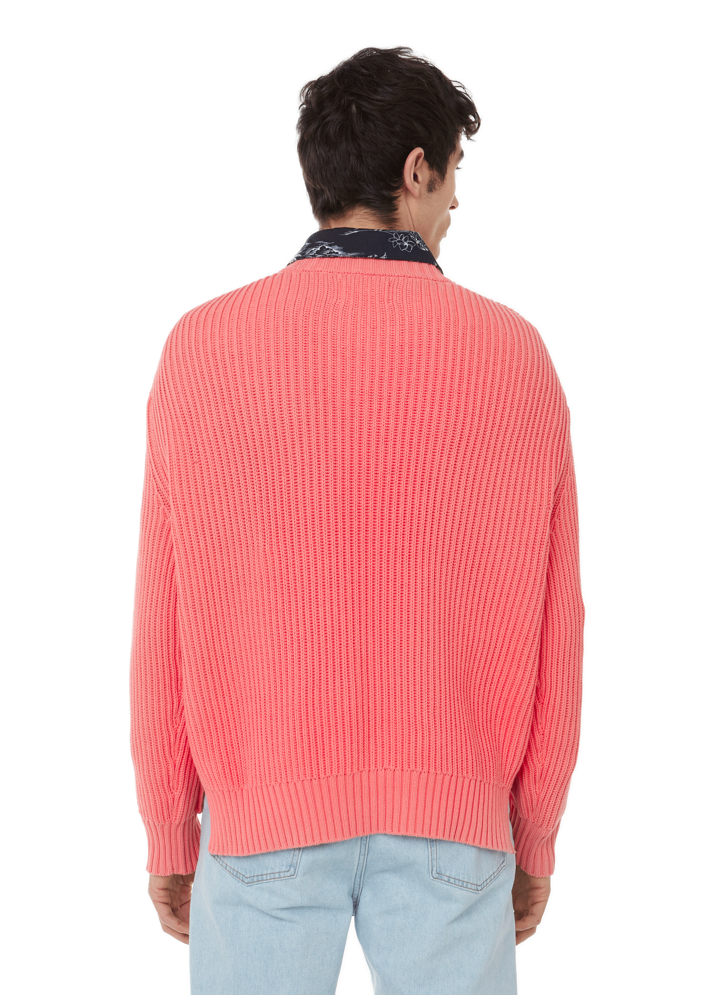 Pull en maille côtelé SAISON 1865 Rose