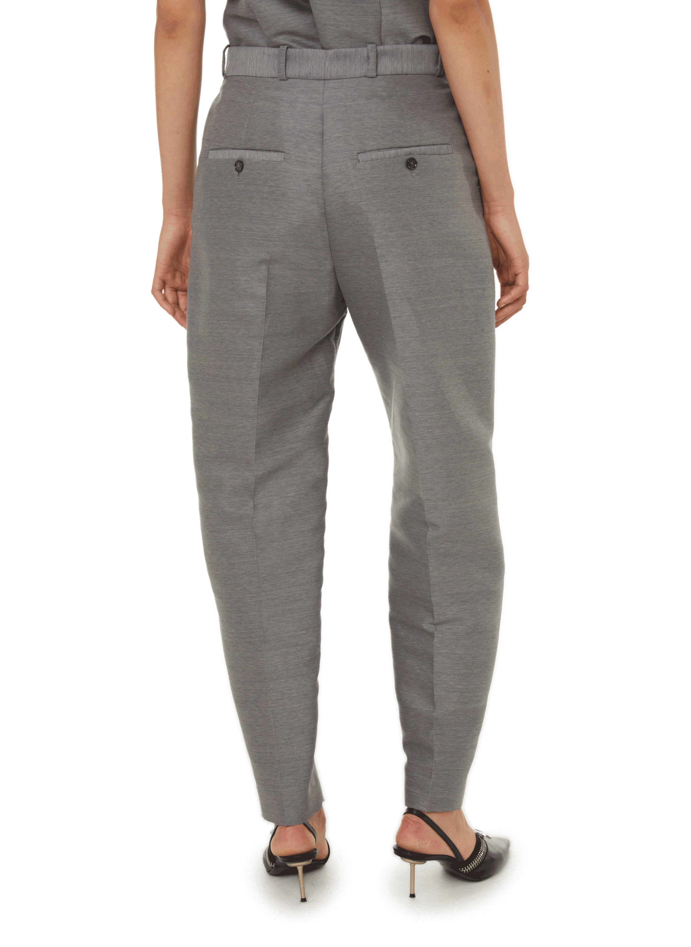 Cotton and wool trousers Grey