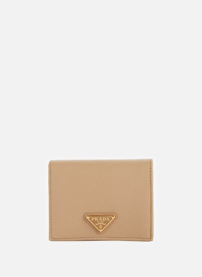 Petit portefeuille en cuir Saffiano PRADA Petit portefeuille en cuir Saffiano PRADA