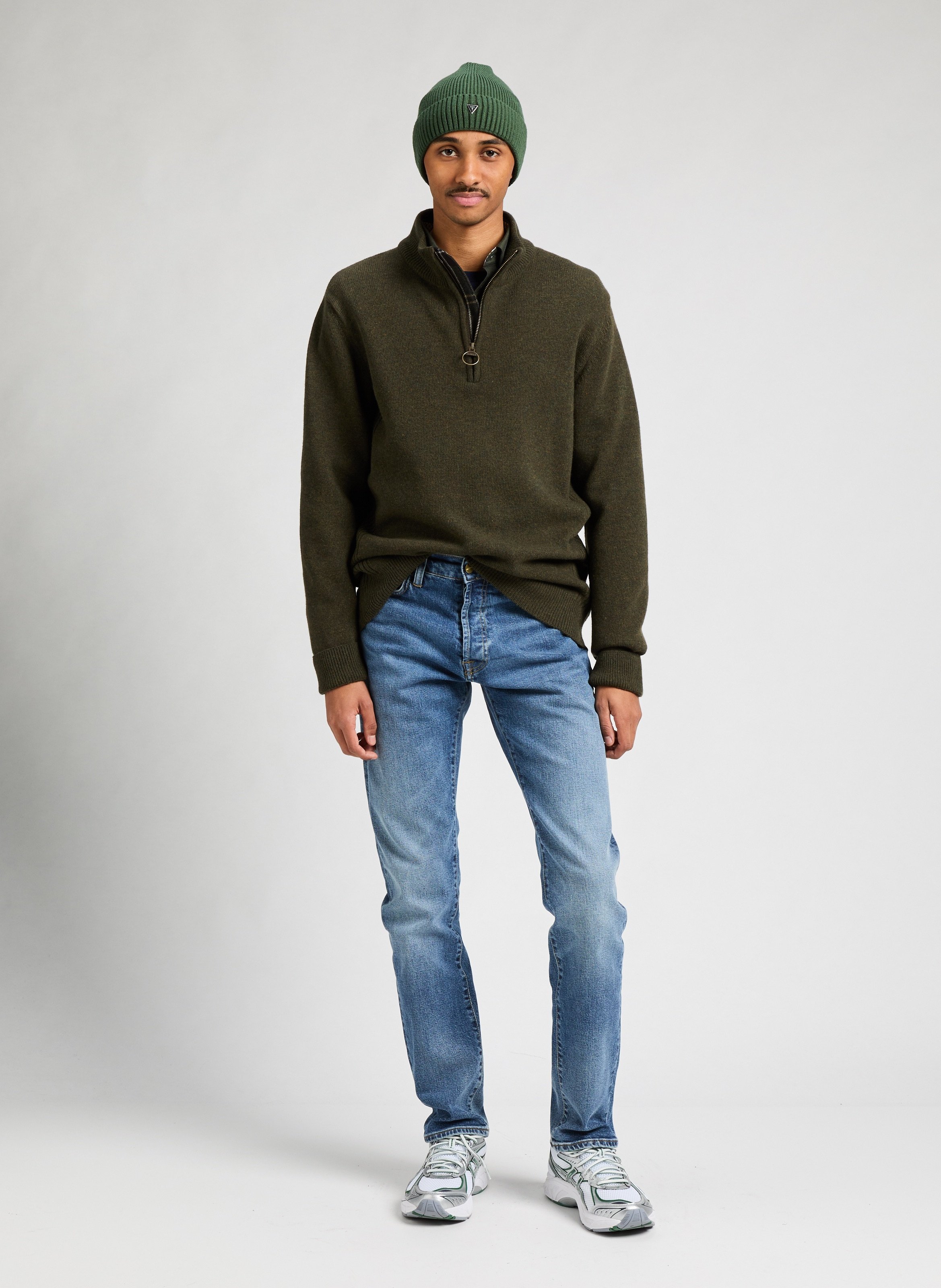 Pull Holden en laine BARBOUR Vert