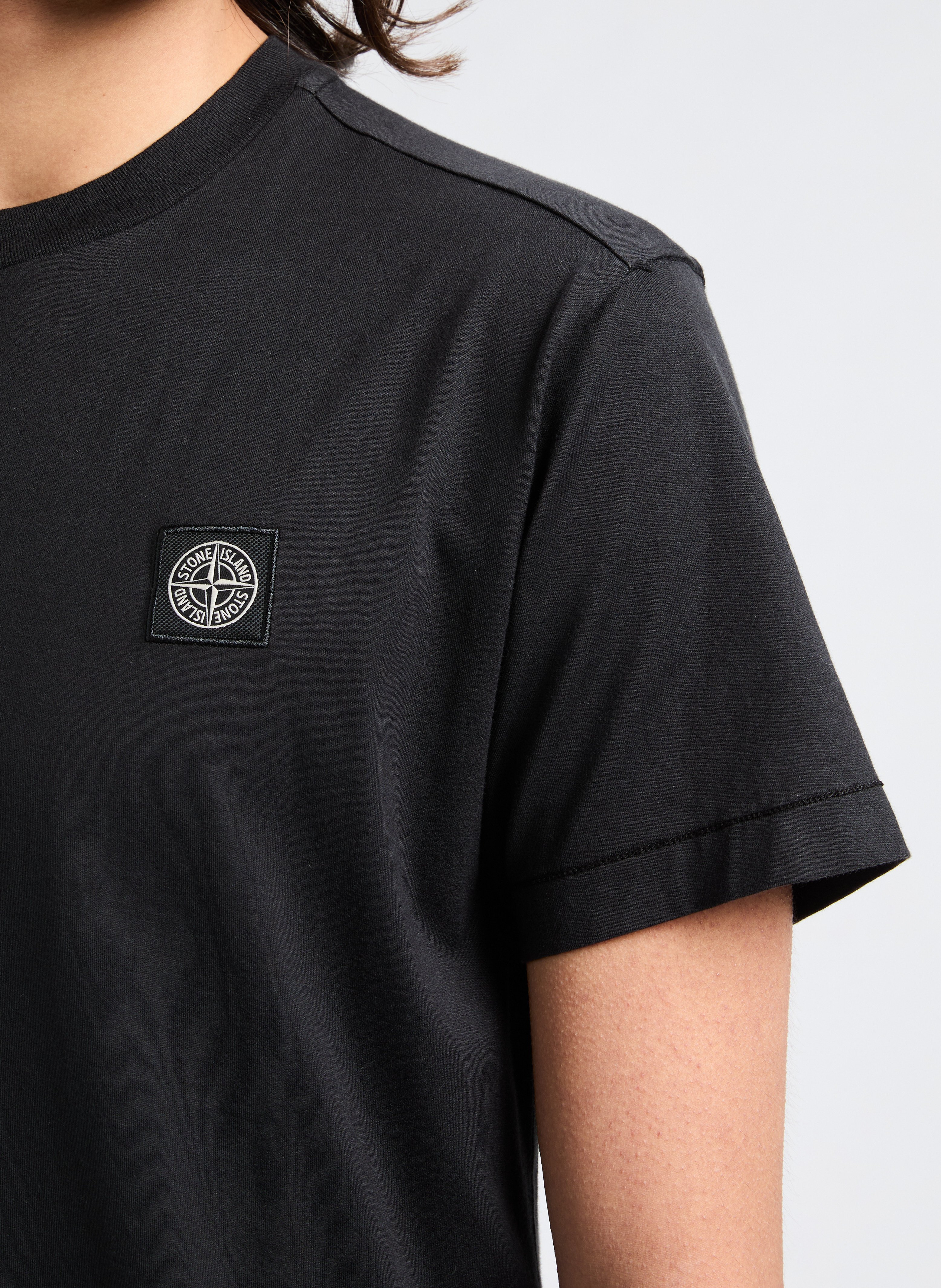 Cotton T-shirt STONE ISLAND Black