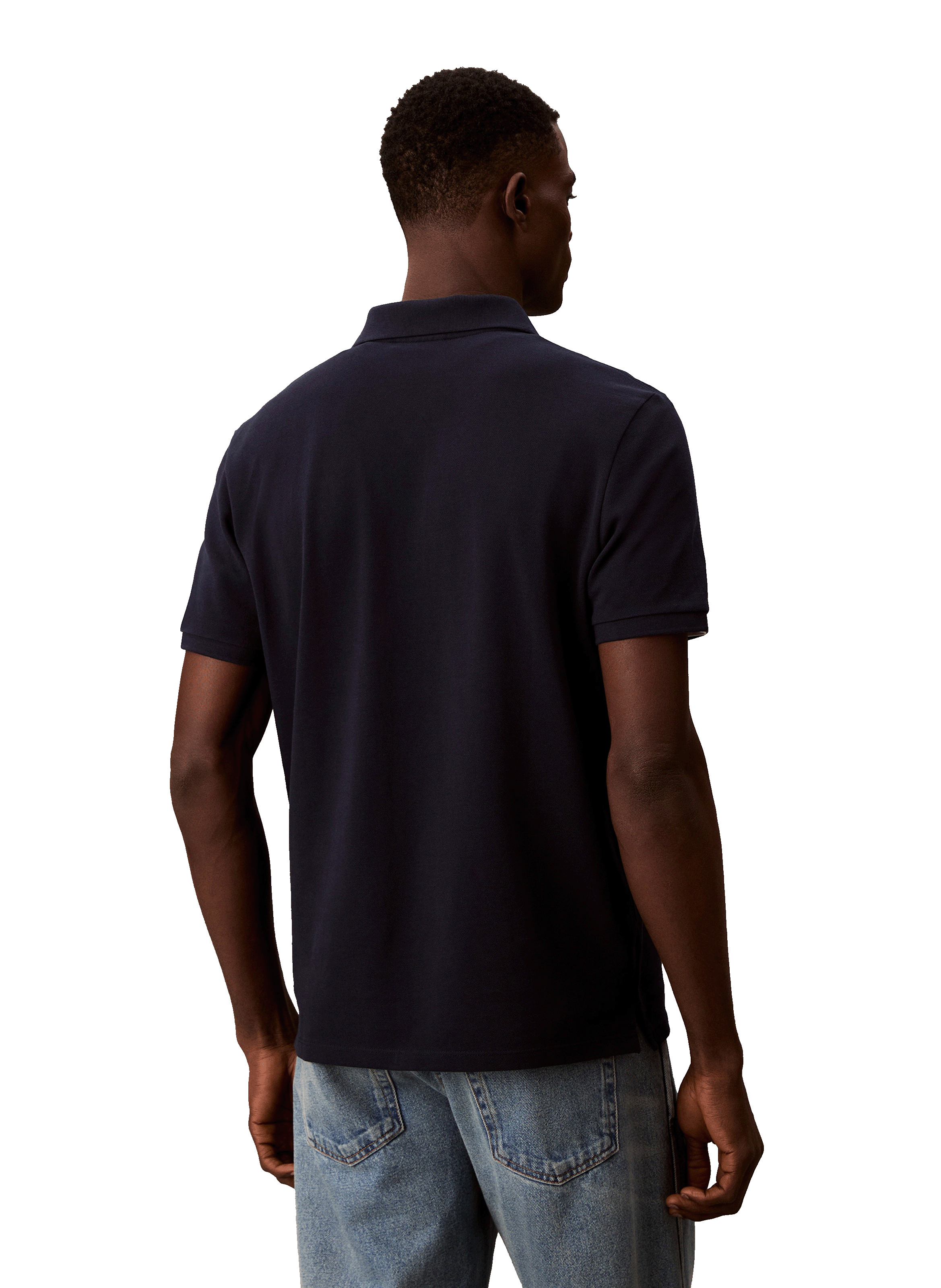 Polo manches courtes en coton CALVIN KLEIN Bleu