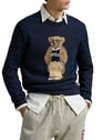 Pull Bear en maille  | Bleu by POLO RALPH LAUREN POLO RALPH LAUREN Pull Bear en maille  | Bleu