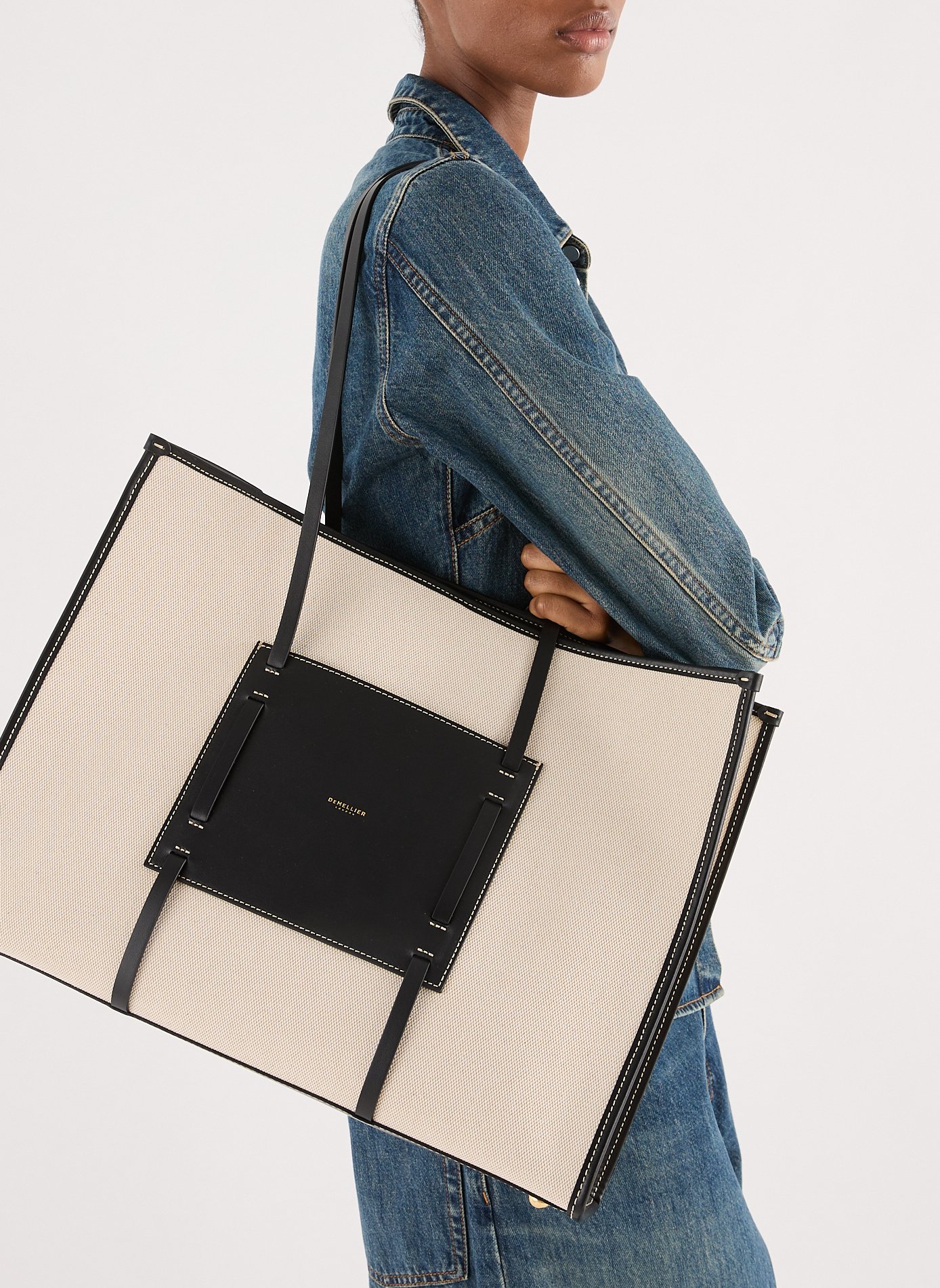 Sac cabas The Large Capri  DEMELLIER LONDON Noir