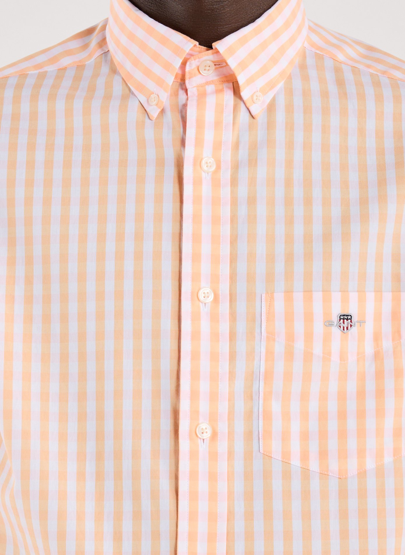 Check cotton Shirt GANT Orange