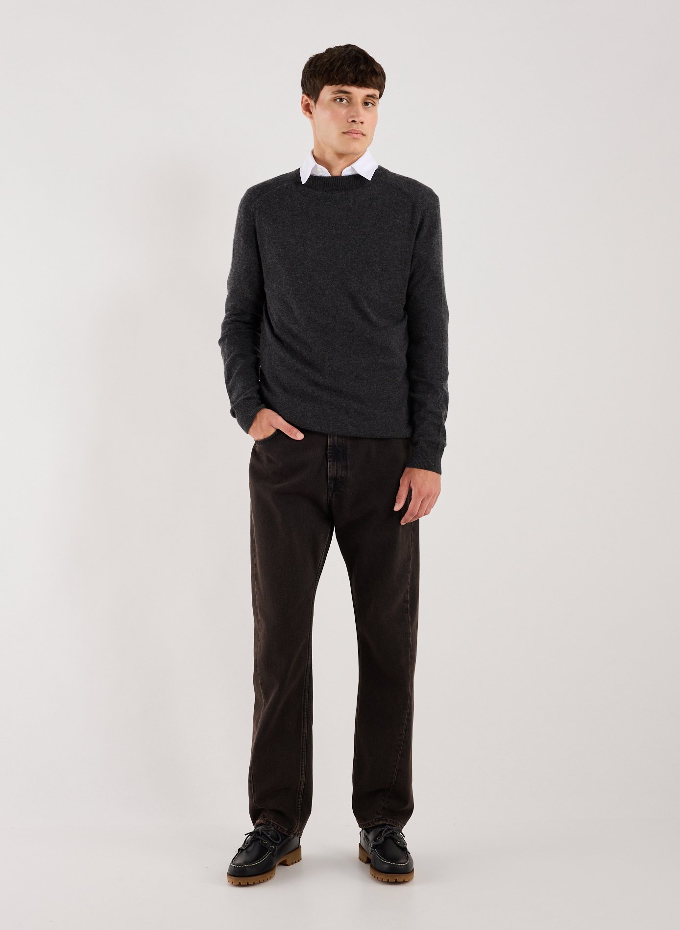  Cashmere round-neck jumper AU PRINTEMPS PARIS Grey