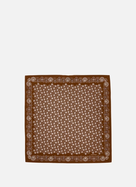 Foulard à imprimé en laine Marron by MOISMONT MOISMONT Foulard à imprimé en laine Marron