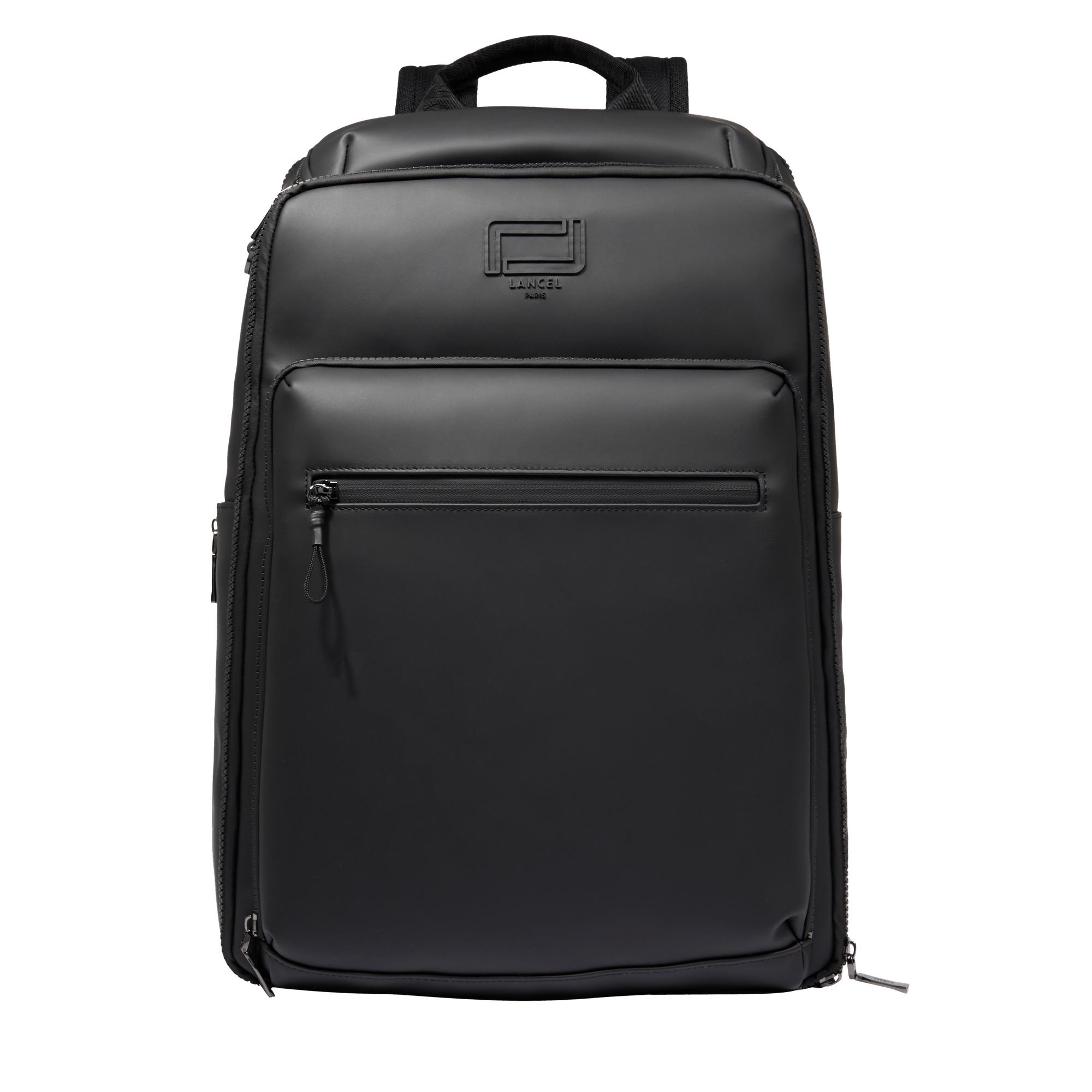 Sac à dos convertible 2 zip victor de lancel en cuir LANCEL Noir