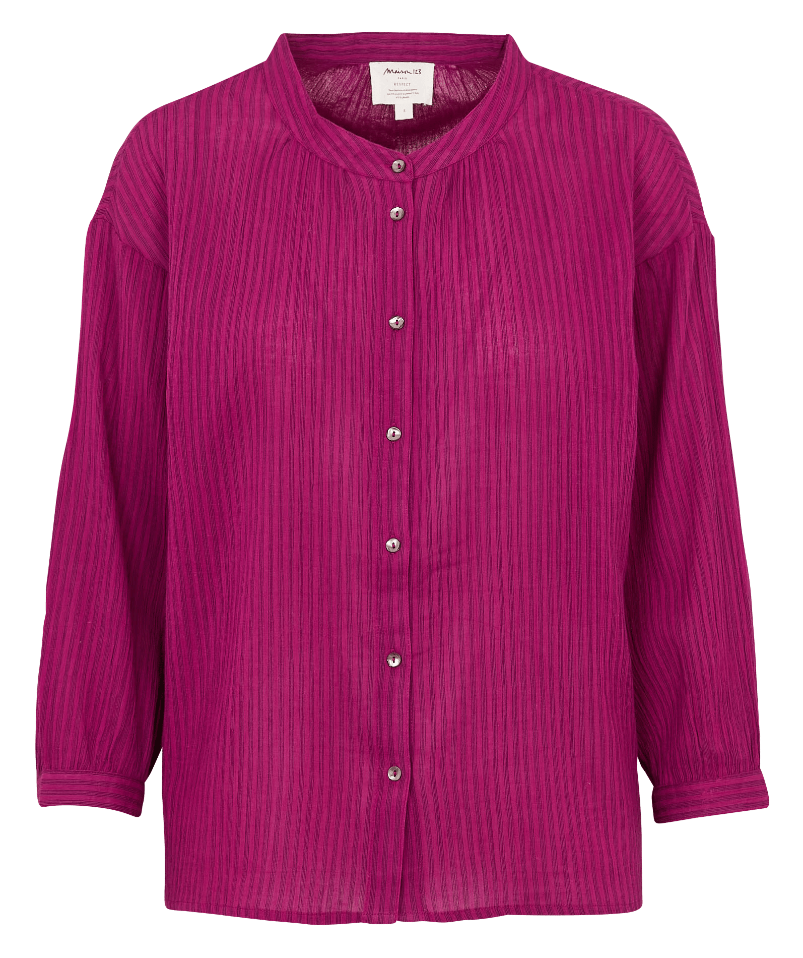 Chemise ample col mao en coton sigrid MAISON 123 Violet