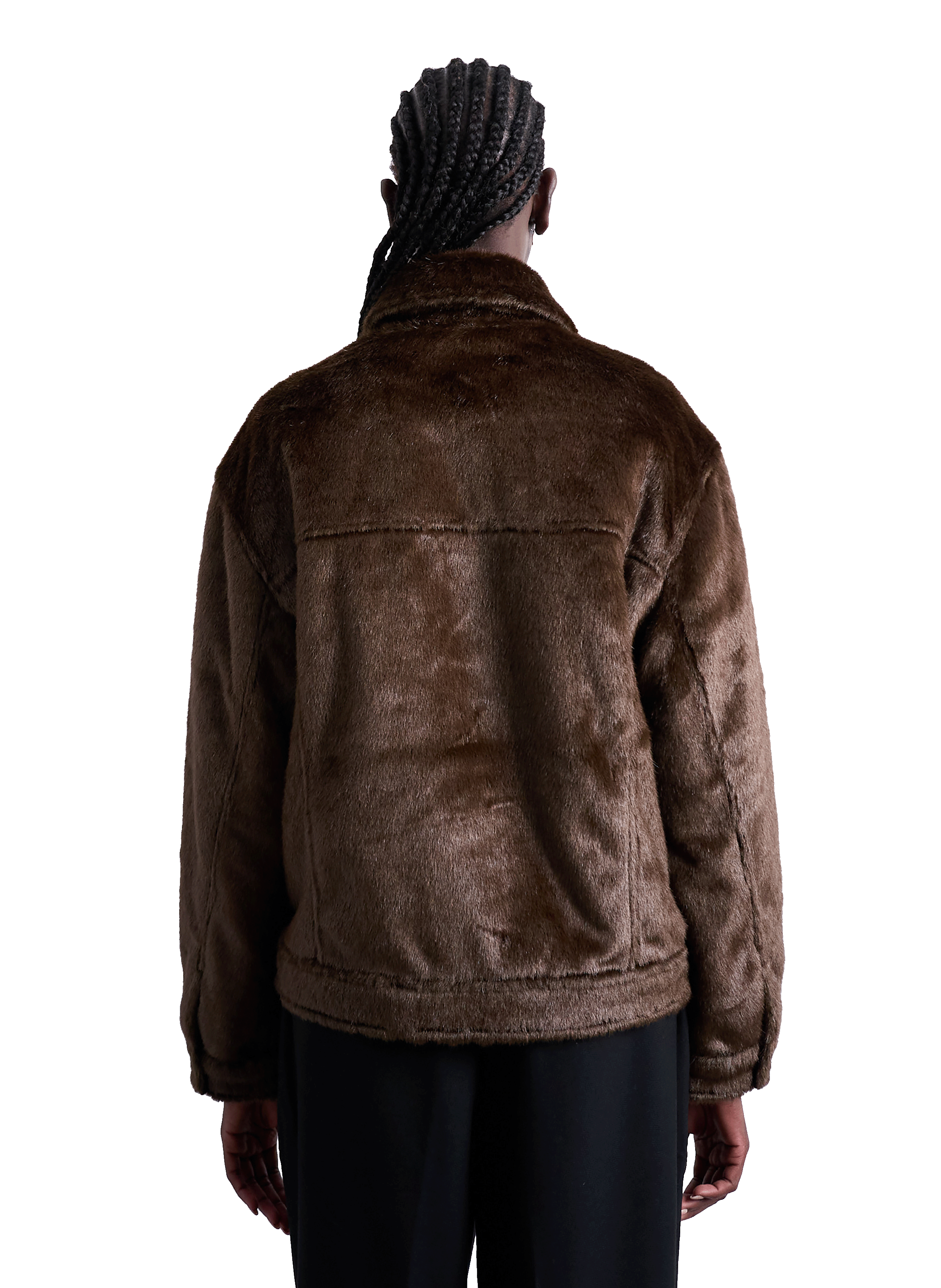 Blouson en faussure fourrure TOPSHOP Marron