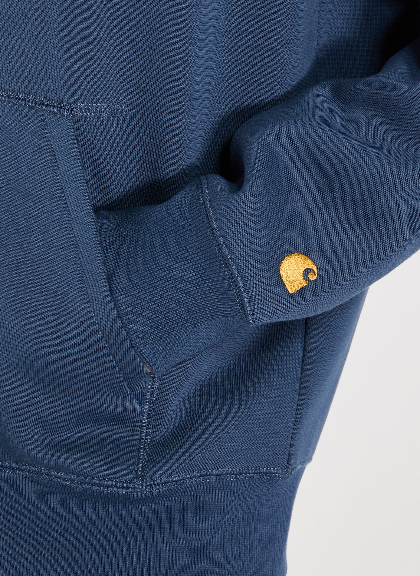 Sweat zippé à capuche en coton mélangé CARHARTT WIP Bleu